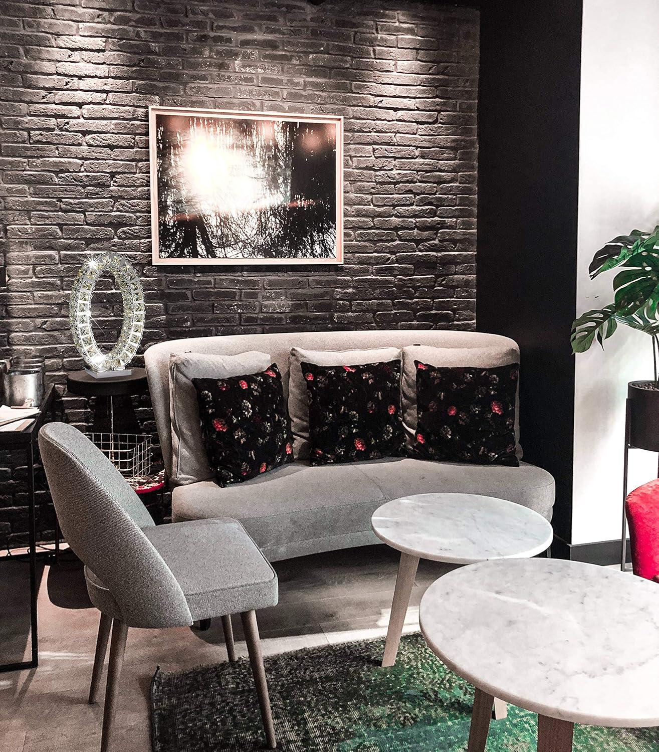 Everly Quinn Everly Quinn Oval Crystal Extravaganza 17.5" Table Lamp // Led Strip