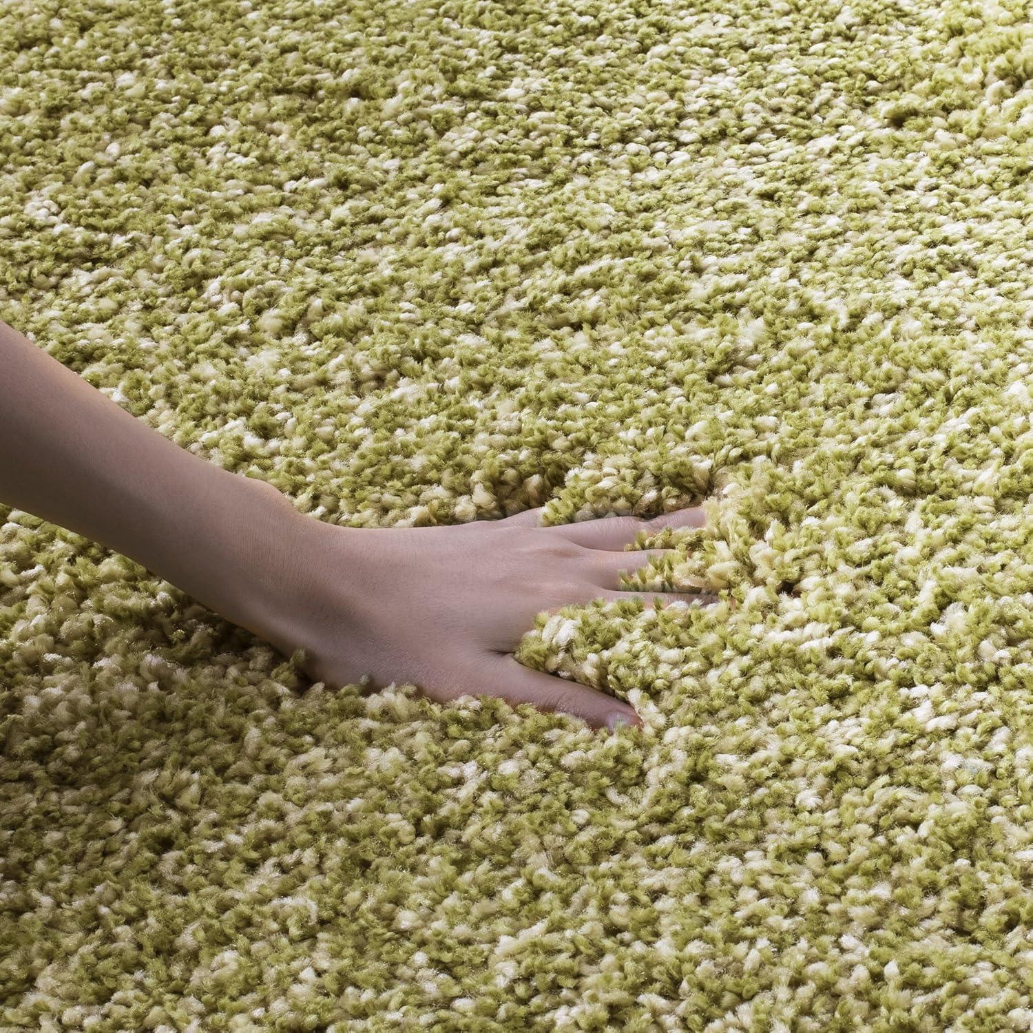 California Shag SG151 Power Loomed Indoor Runner Rug - Green - 2'3"x9' - Safavieh