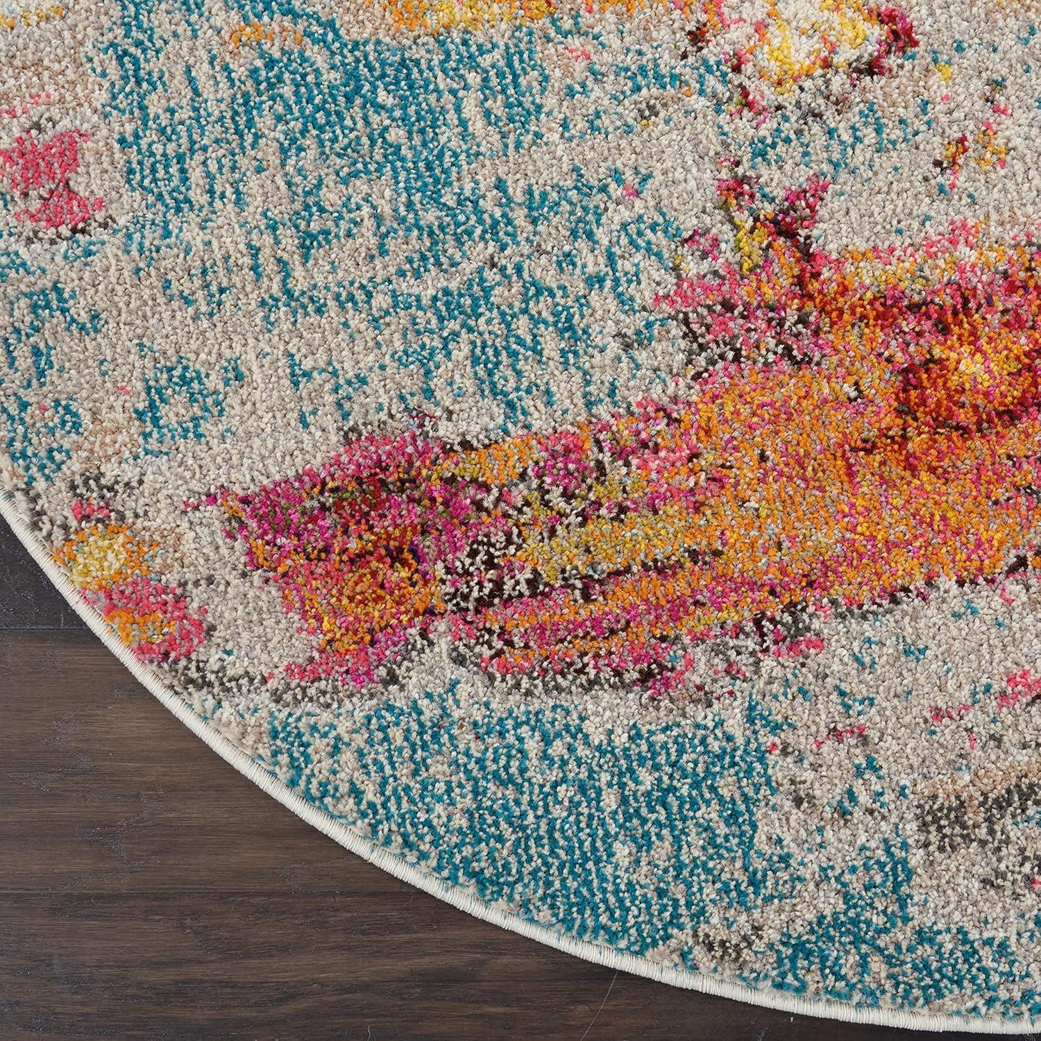 Nourison Celestial CES02 Sealife Area Rug 4' x ROUND