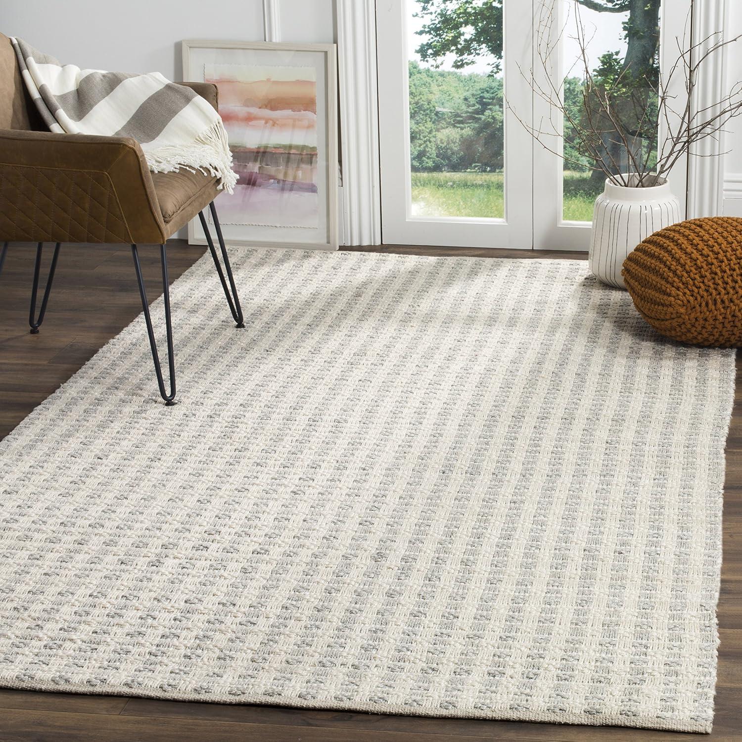 Natura NAT402 Hand Woven Area Rug - Grey/Ivory - 8'x10' - Safavieh.