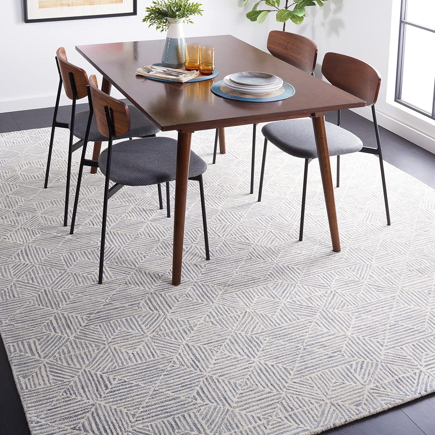 SAFAVIEH Abstract Brock Geometric Area Rug, Grey/Ivory, 8' x 10'