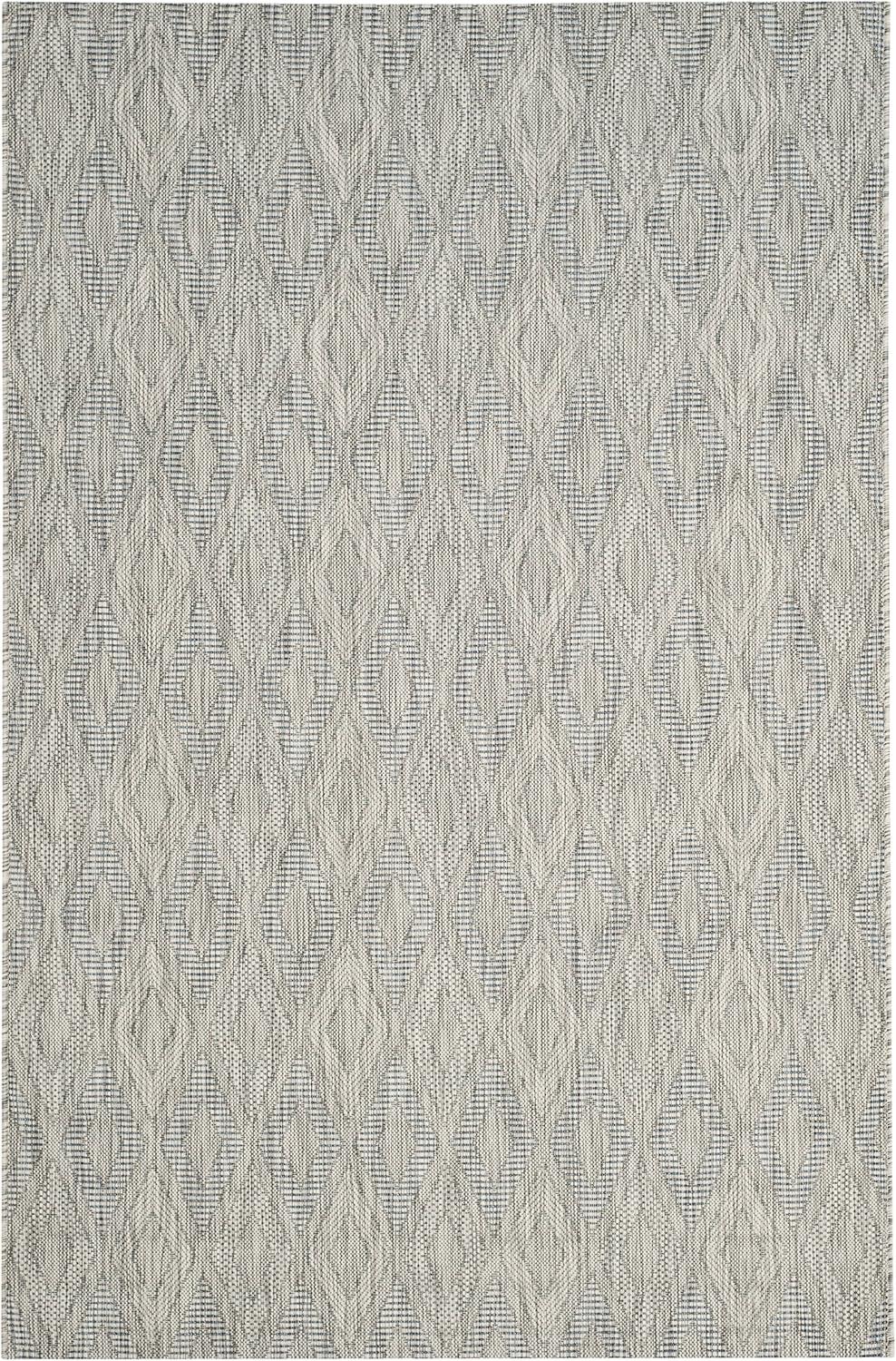 Courtyard CY8522 Power Loomed Indoor and Outdoor Area Rug - Grey/Grey - 4'x5'7" - Safavieh