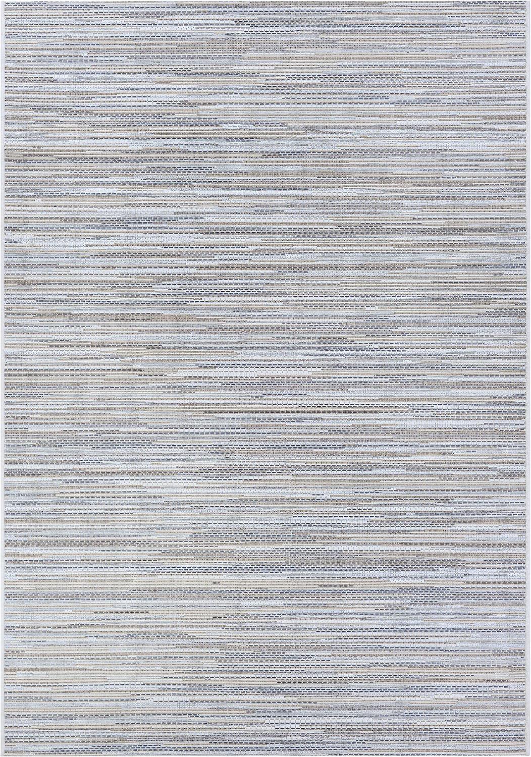 Couristan Monte Carlo Coastal Breeze Indoor/Outdoor Area Rug, 3'9" x 5'5", Taupe-Champagne