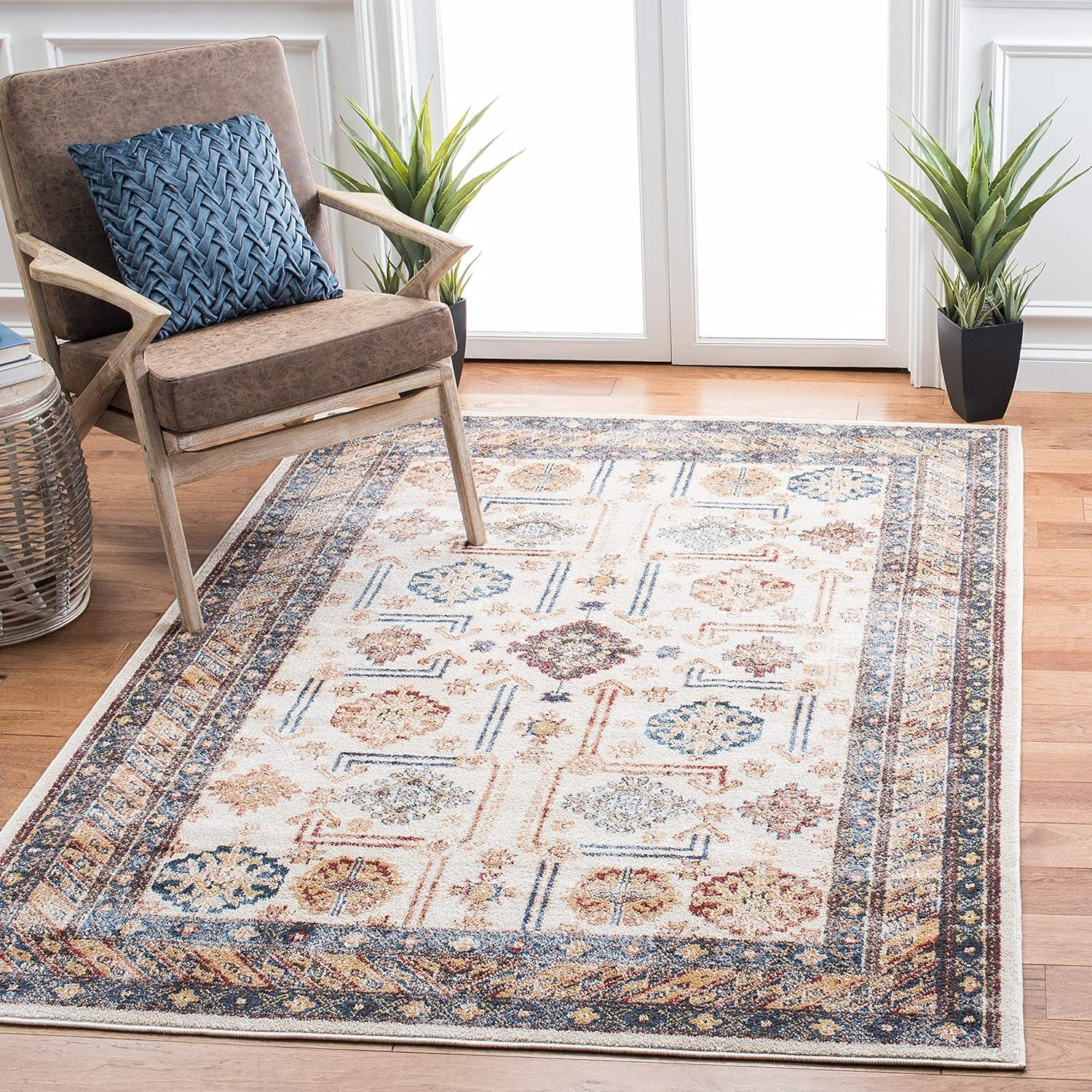Bijar BIJ653 Power Loomed Indoor Area Rug - Ivory/Brown - 8'x10' - Safavieh