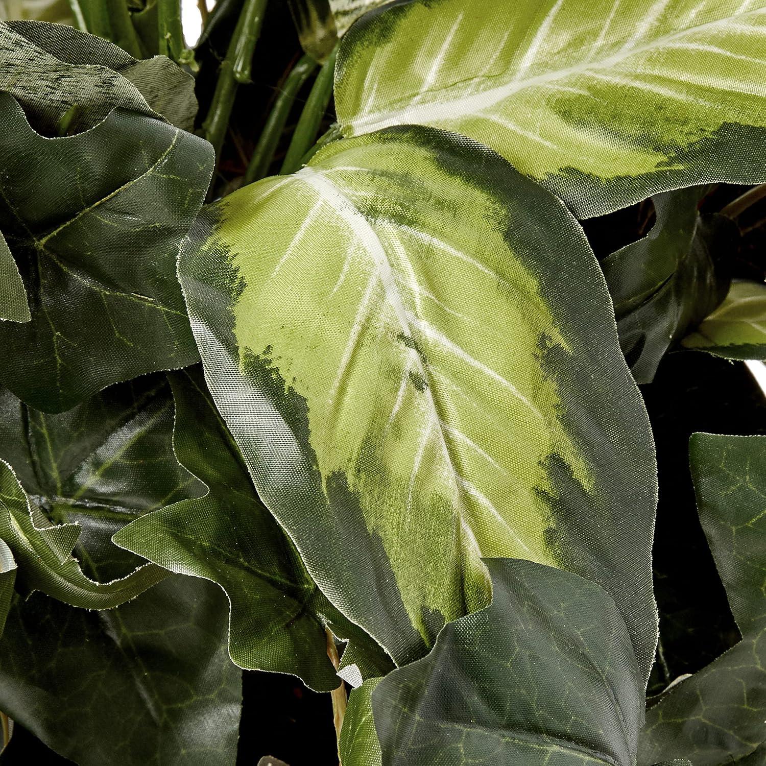 Nearly Natural Dieffenbachia & Ivy with Decorative Planter