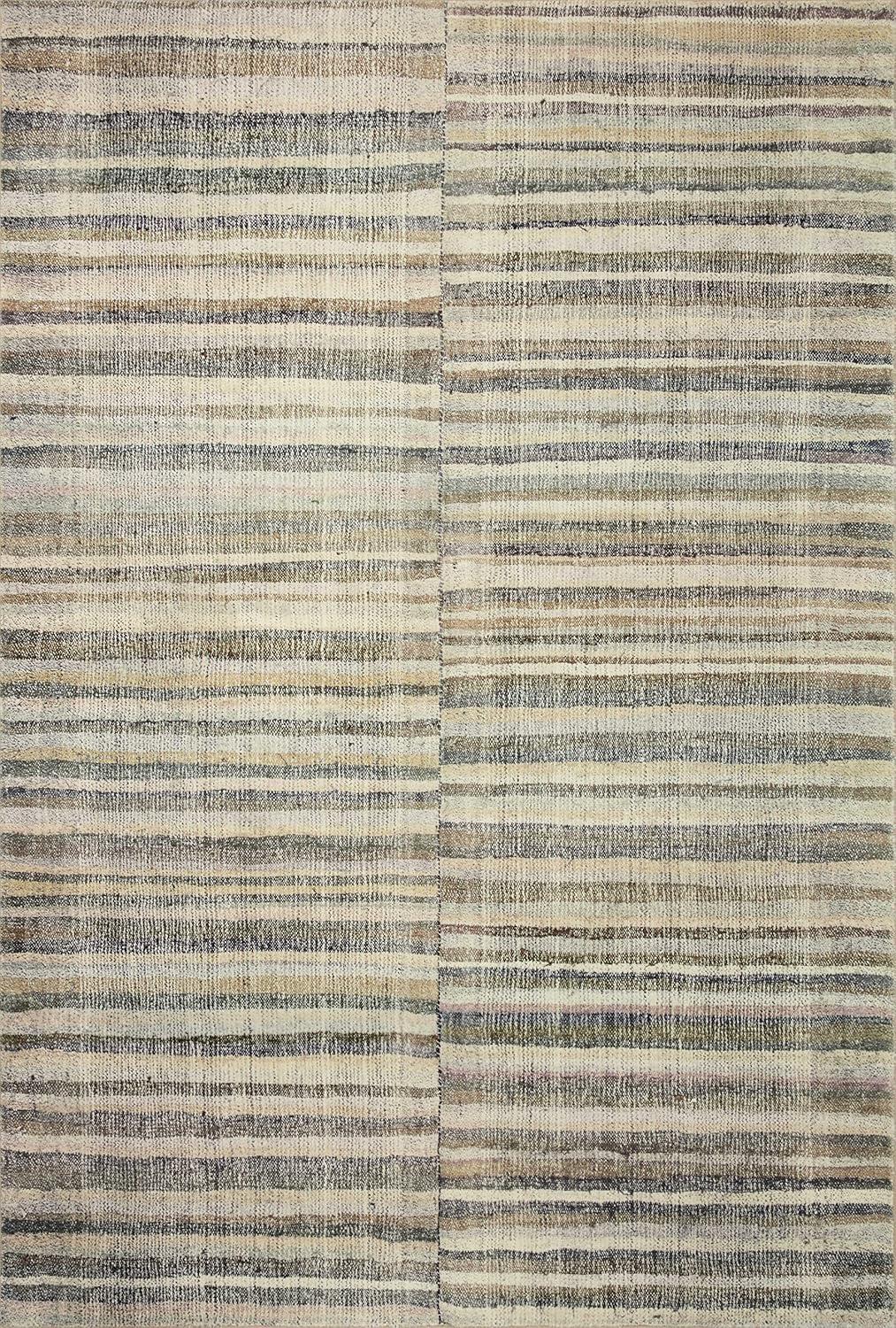 Humphrey Rug by Chris Loves Julia x Loloi - Natural and Moss / 7'3" x 9'3"