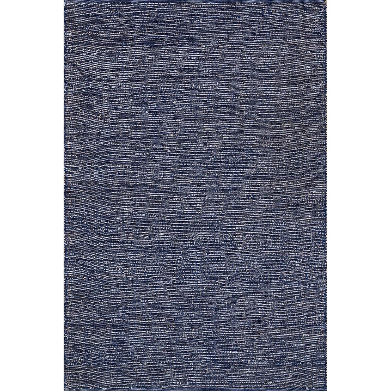 Nuloom 5x8 Elfriede Jute & Cotton Hand Woven Indoor Area Rug, Blue, Solid Rustic Farmhouse Style Natural Fiber Bedroom, Living Room,