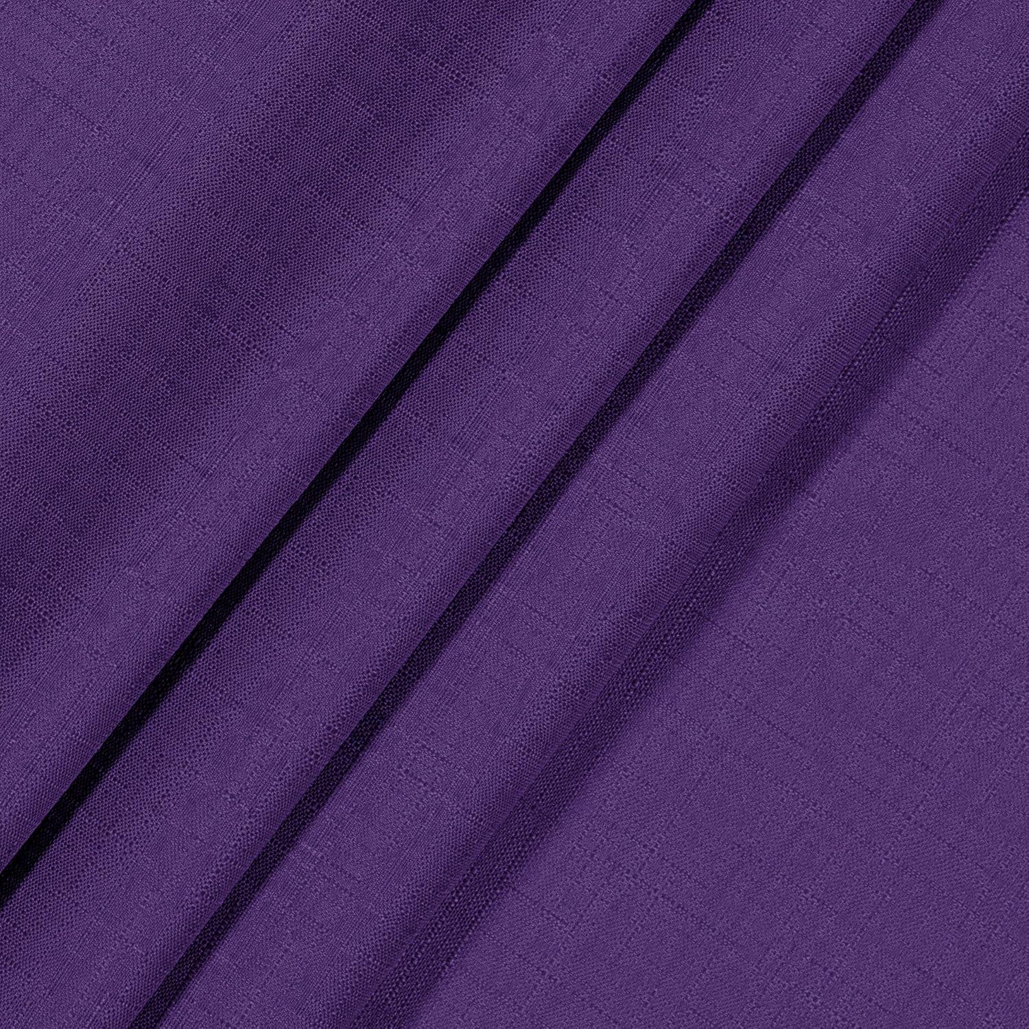 Eclipse Kendall Solid Blackout Rod Pocket Energy-Efficient Curtain Panel, Purple, 42 x 95