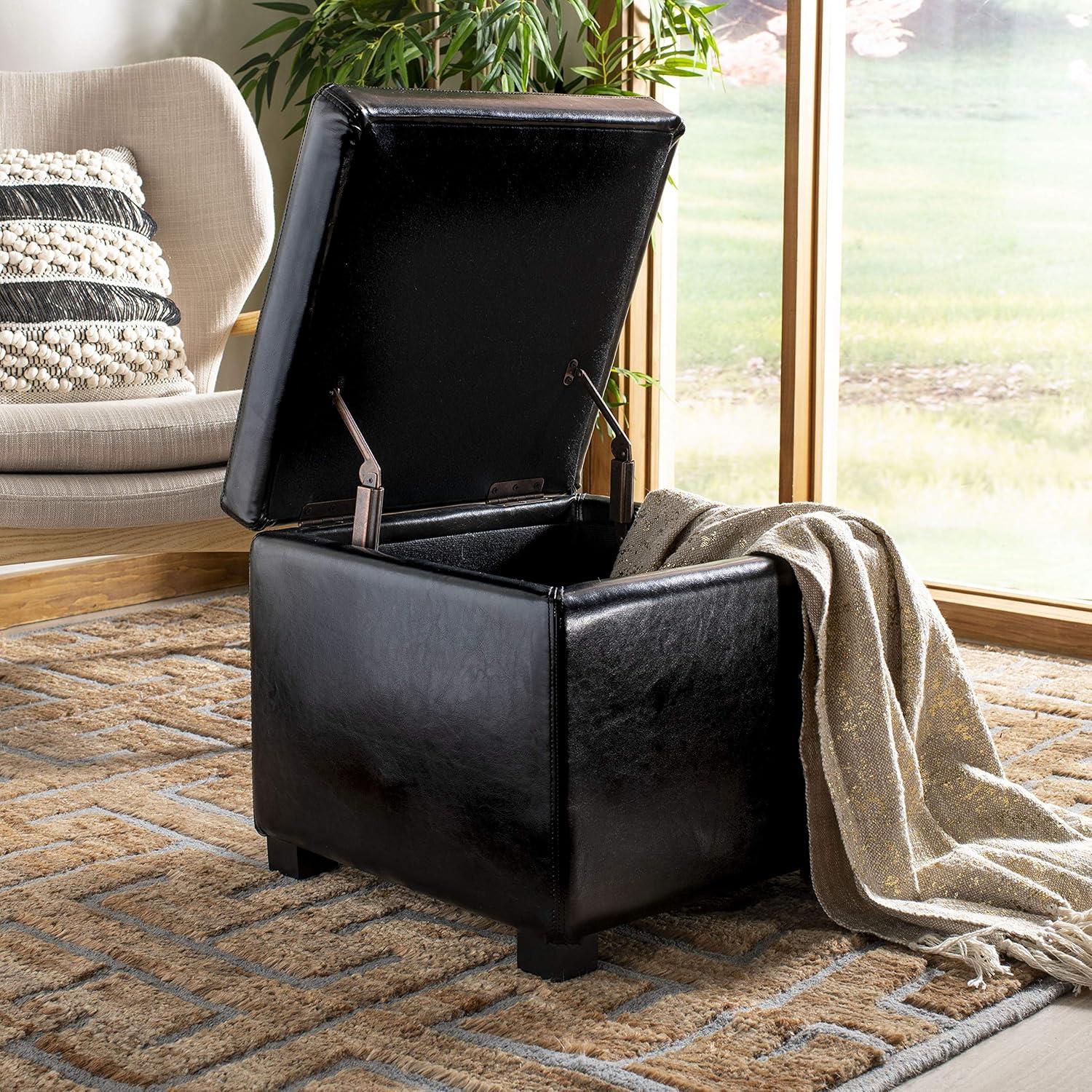 Kamyra Faux Leather Ottoman