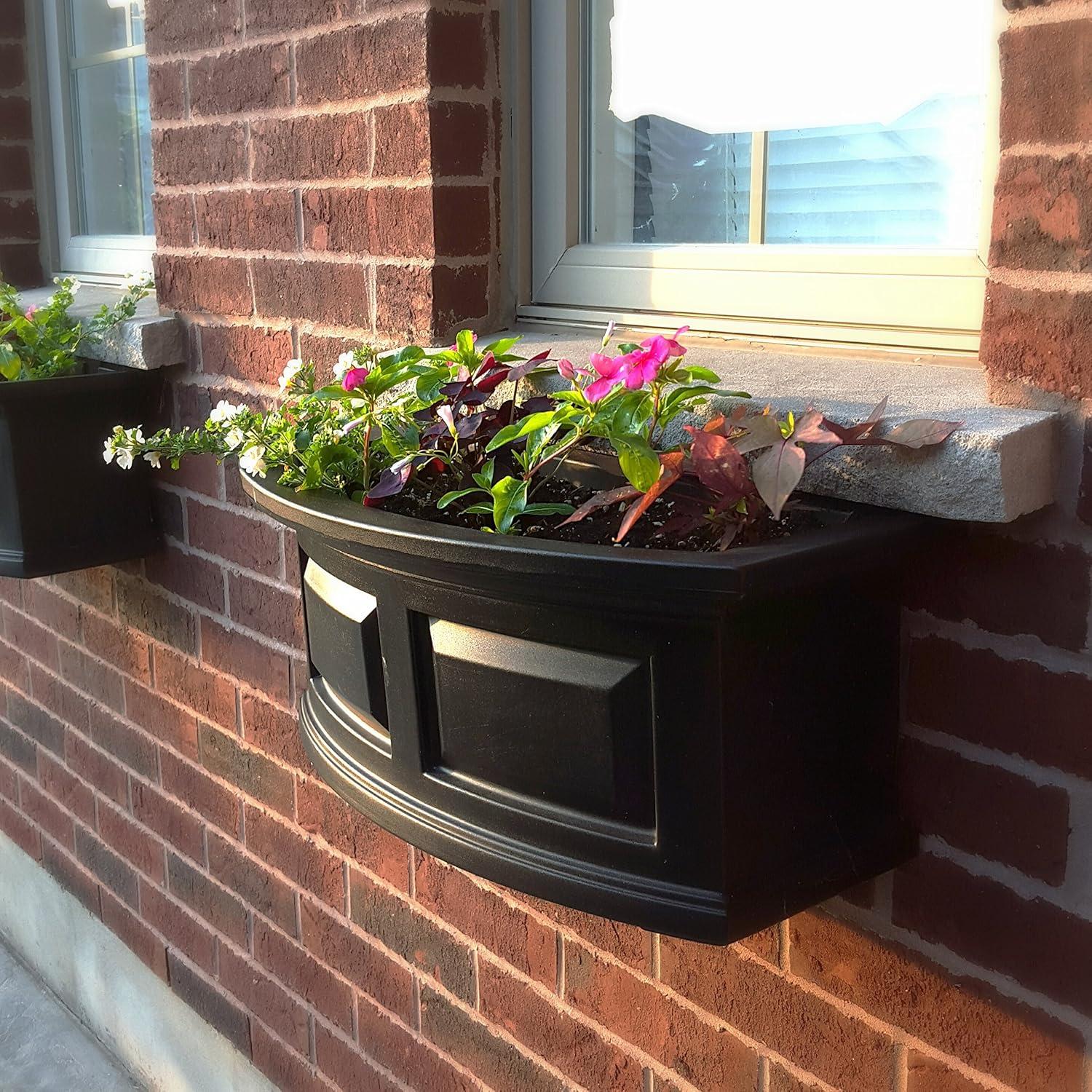 Nantucket Resin Window Box with Water Reservoir