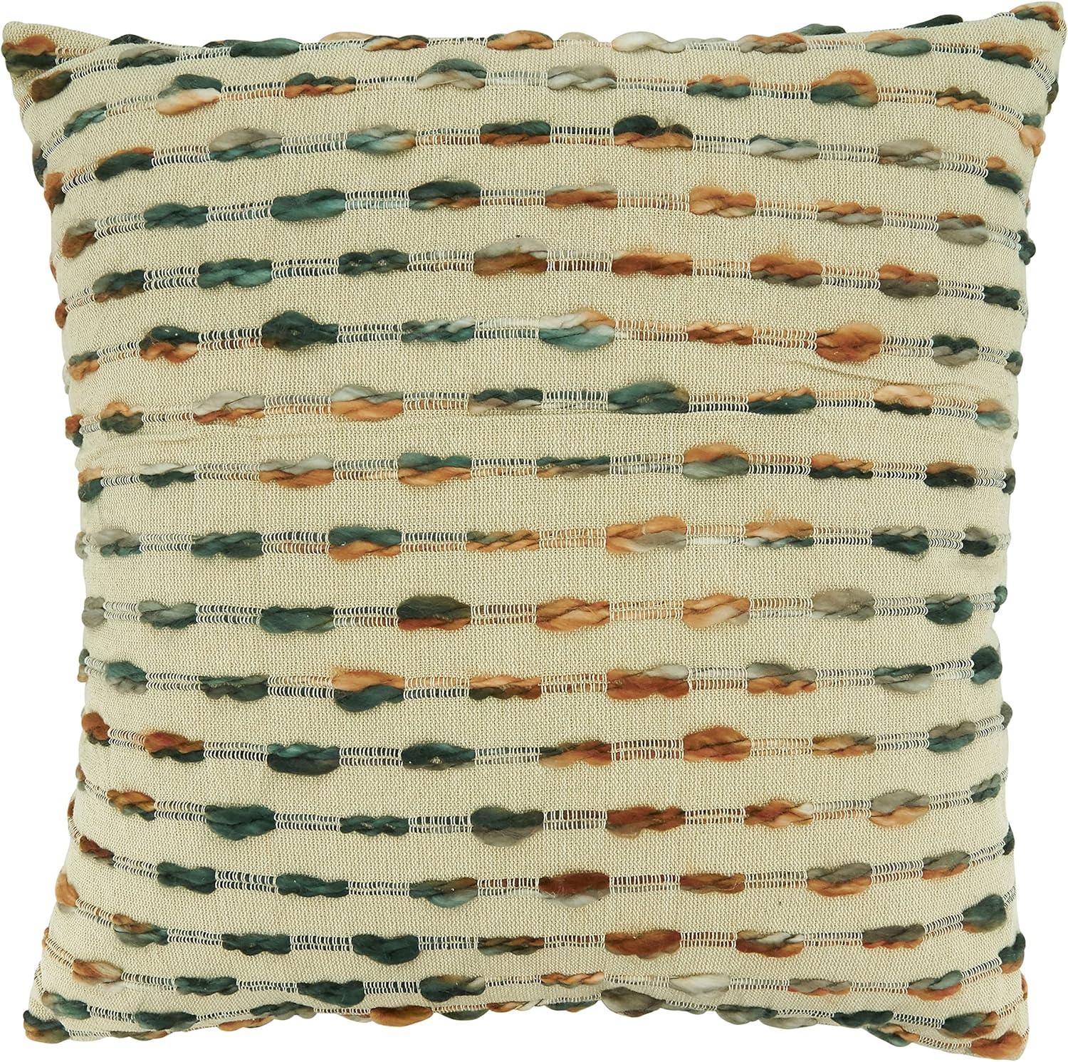 Saro Lifestyle Down-Filled Woven Throw Pillow With Striped Design