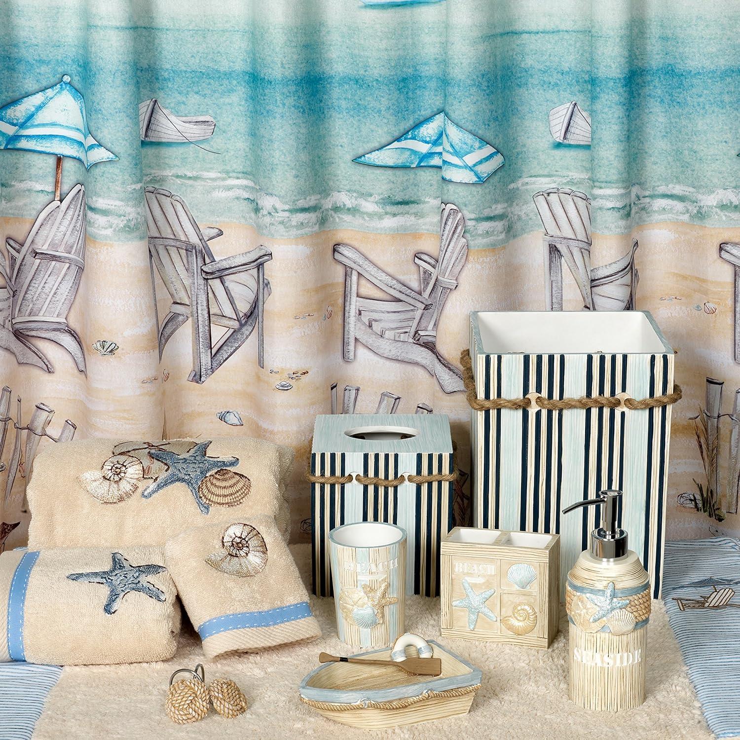 Zenna Home India Ink Seaside Serenity Tumbler, Coastal/Beach