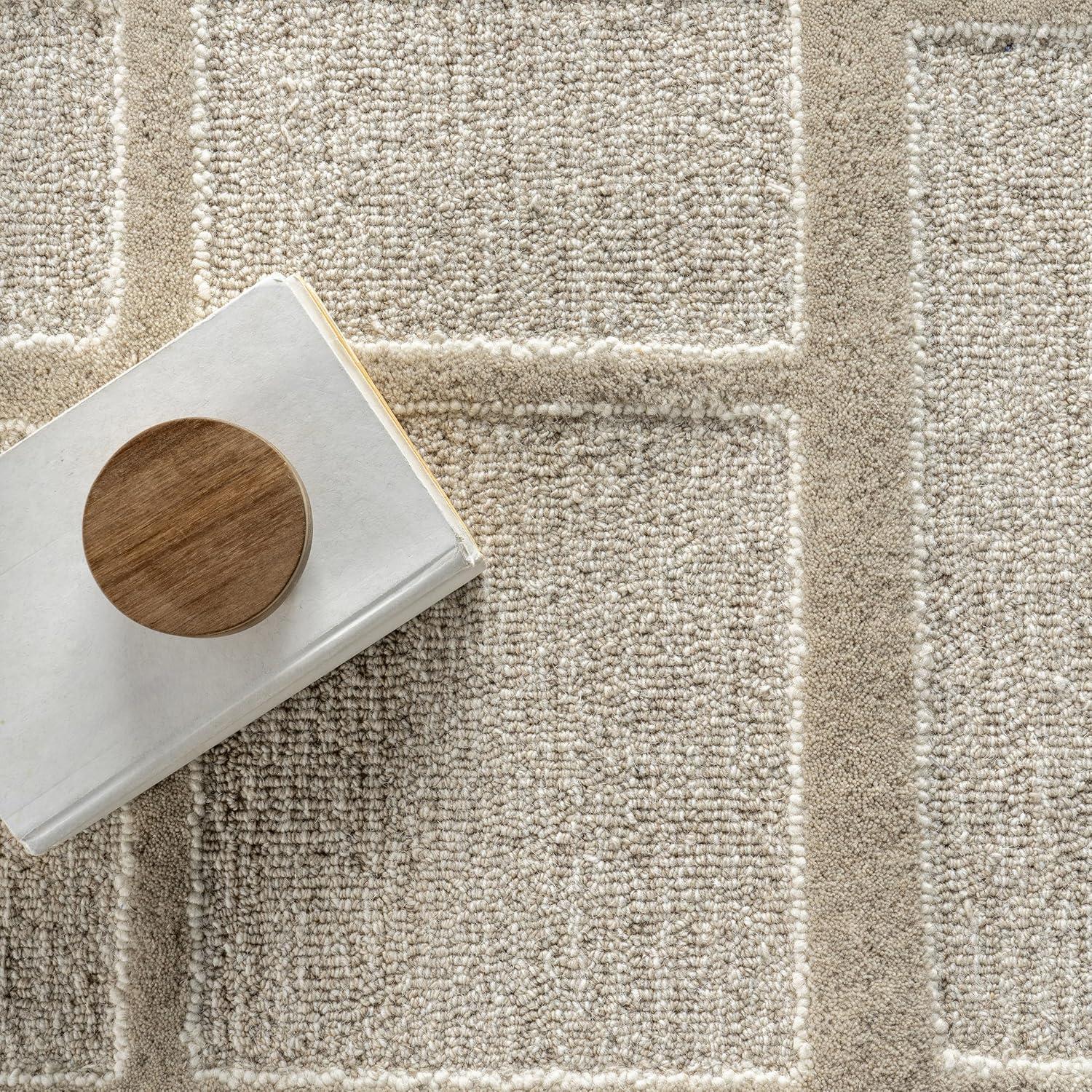 Nuloom Aerith Contemporary Geometric Indoor Area Rug, 5' x 8', Beige