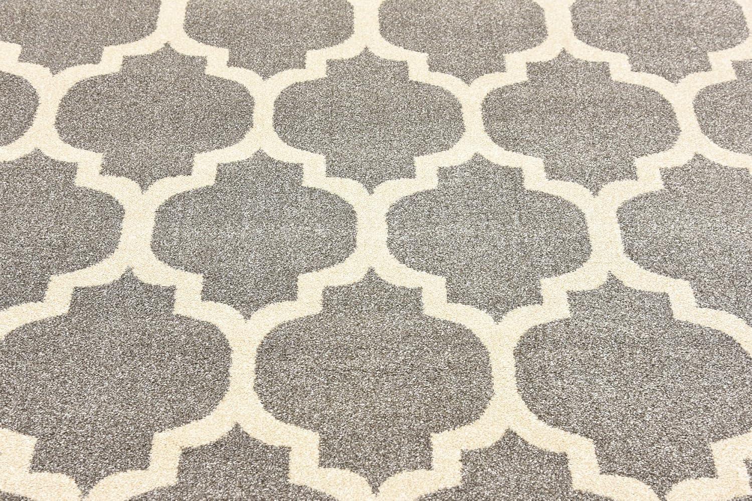 Unique Loom 5' 4 x 6' 1 Trellis Philadelphia Dark Gray Area Rug