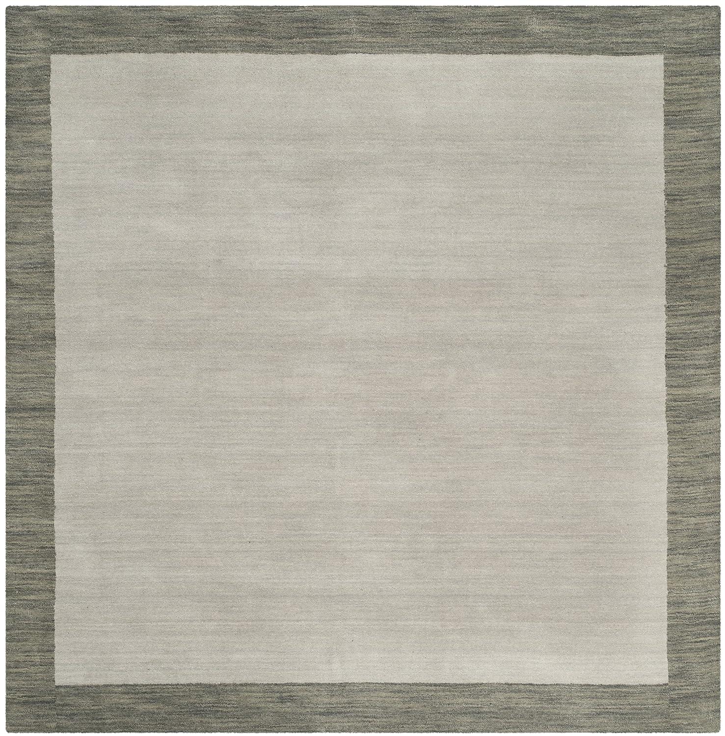 Himalaya HIM580 Hand Loomed Area Rug - Light Grey/Dark Grey - 6'x6' - Safavieh.