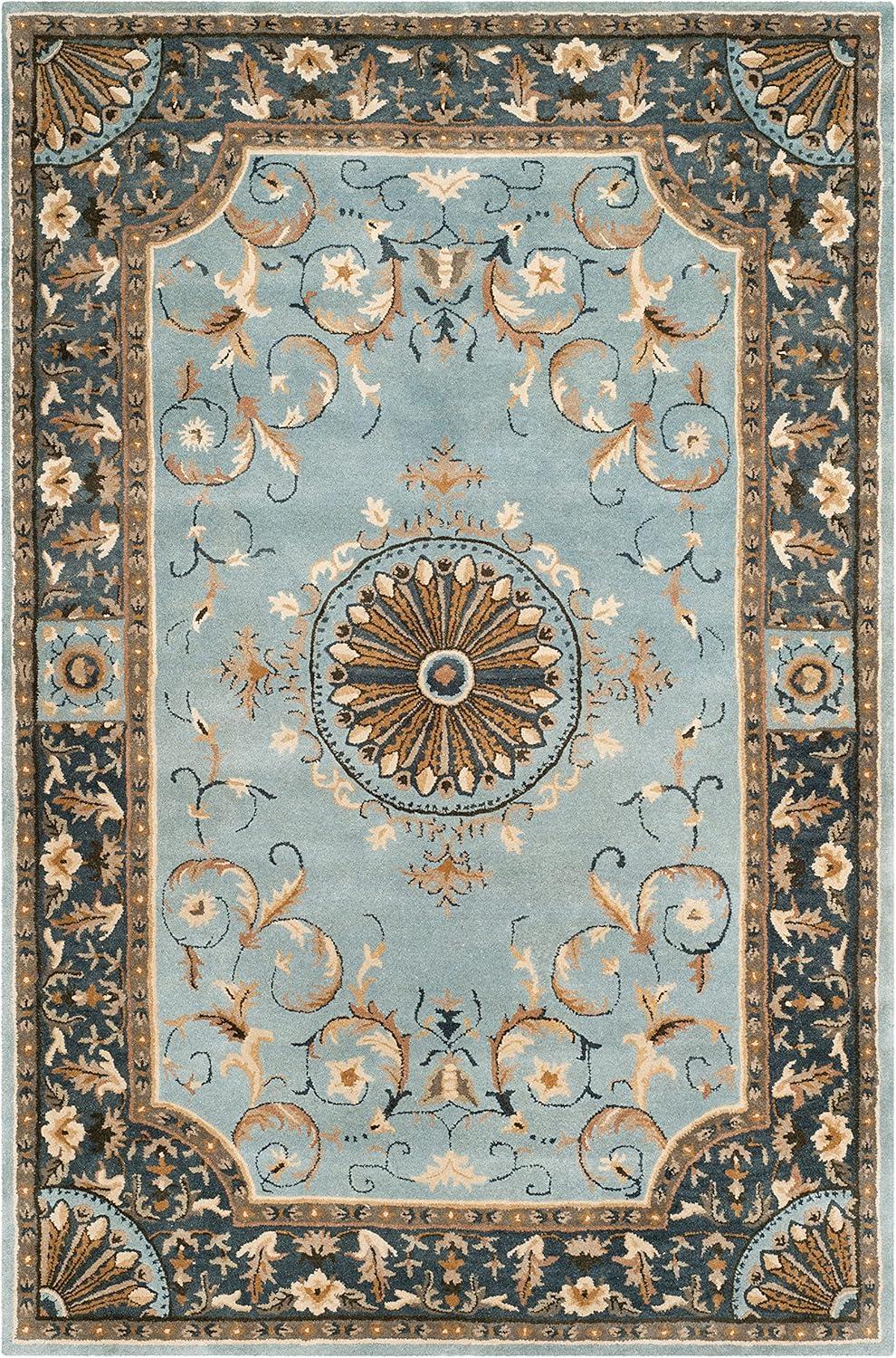 SAFAVIEH Empire Naira Oriental Wool Area Rug, Blue, 6' x 9'