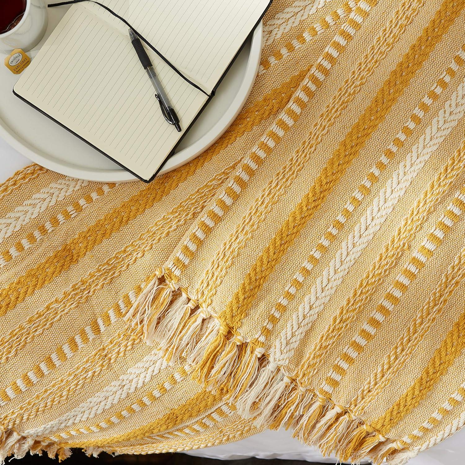 50"x60" Braided Striped Throw Blanket - Design Imports