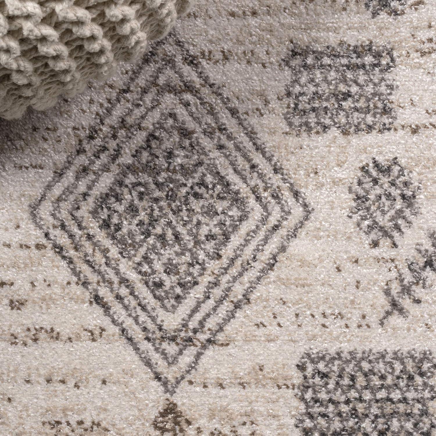 Bhalil Berber Diamond Geometric Area Rug  - JONATHAN Y