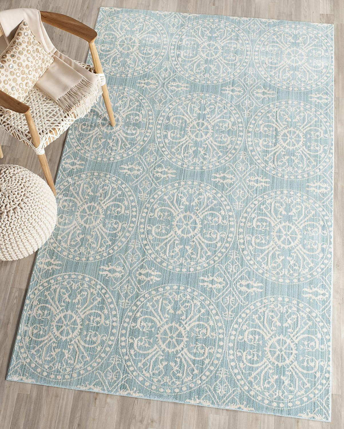 Valencia VAL214 Power Loomed Indoor Area Rug - Alpine/Cream - 5'x8' - Safavieh