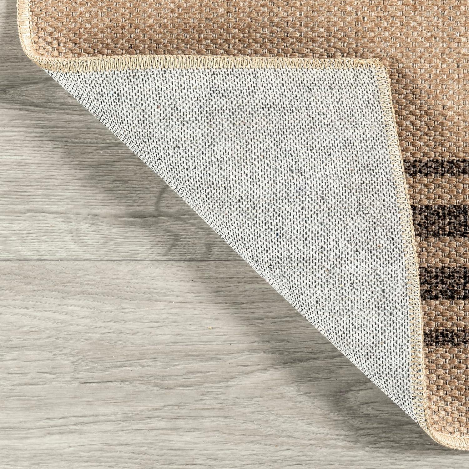 Bungalow Rose Hassell Lavina Striped Easy 100% recycled polyester Machine Washable Area Rug