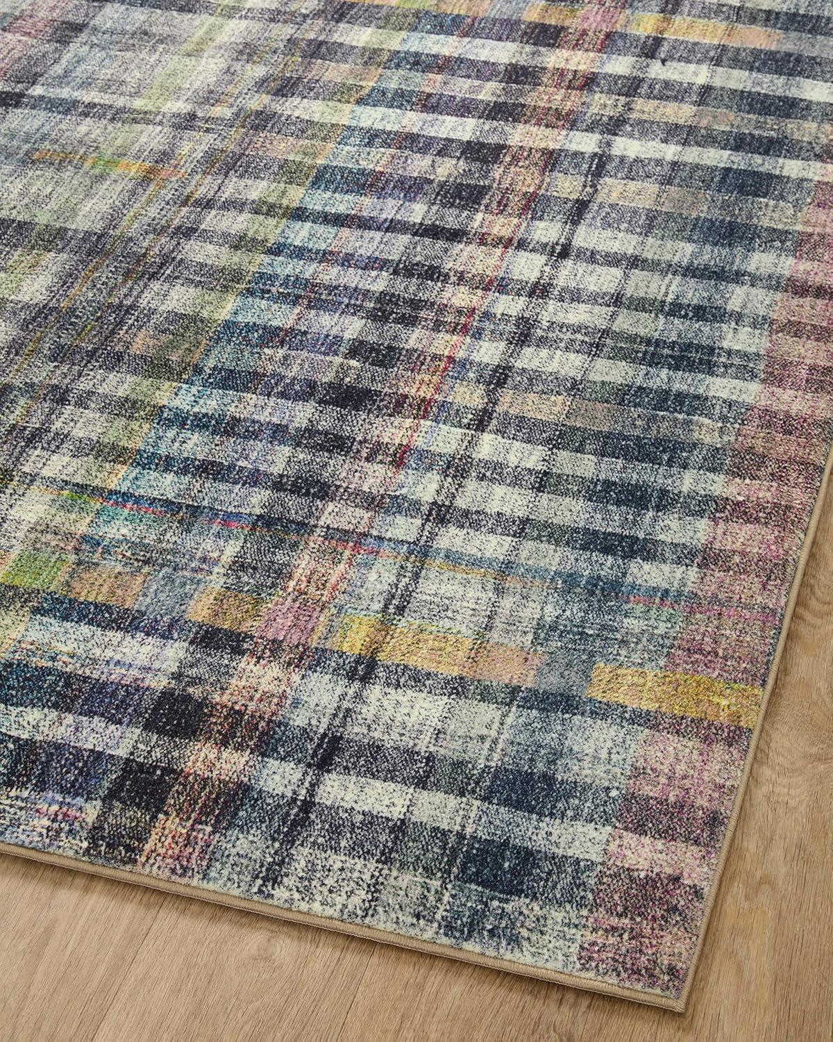 Chris Loves Julia x Loloi Humphrey Collection HUM-04 Blue/Yellow/Pink, Contemporary Area Rug