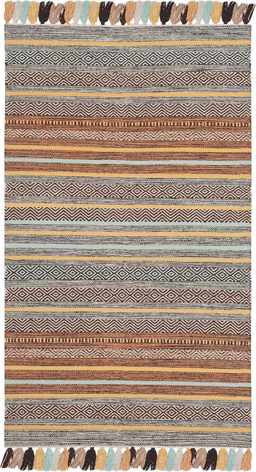 Montauk MTK901 Hand Woven Area Rug - Turquoise/Brown - 3'x5' - Safavieh.