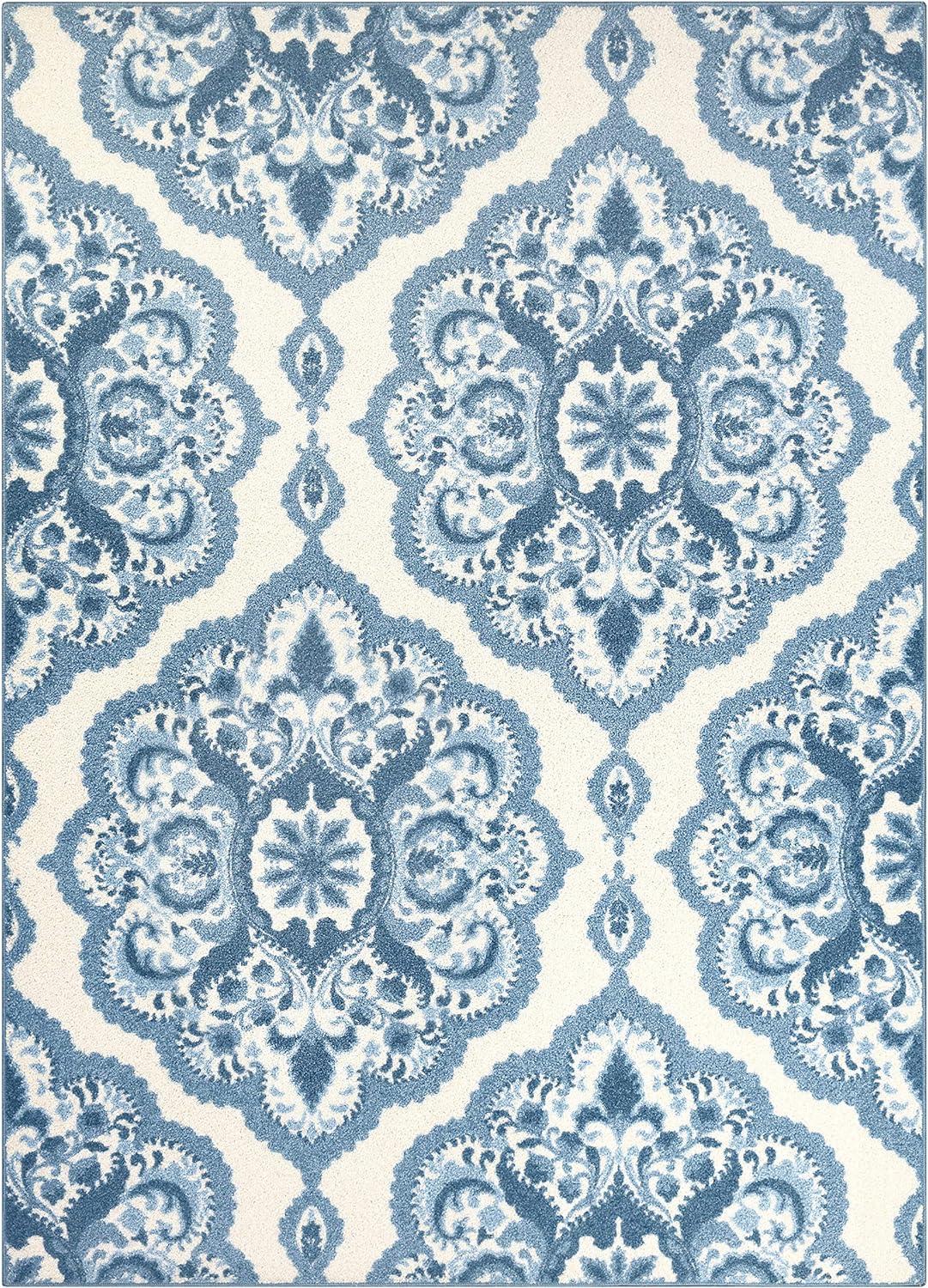 Hertel Floral Blue Area Rug