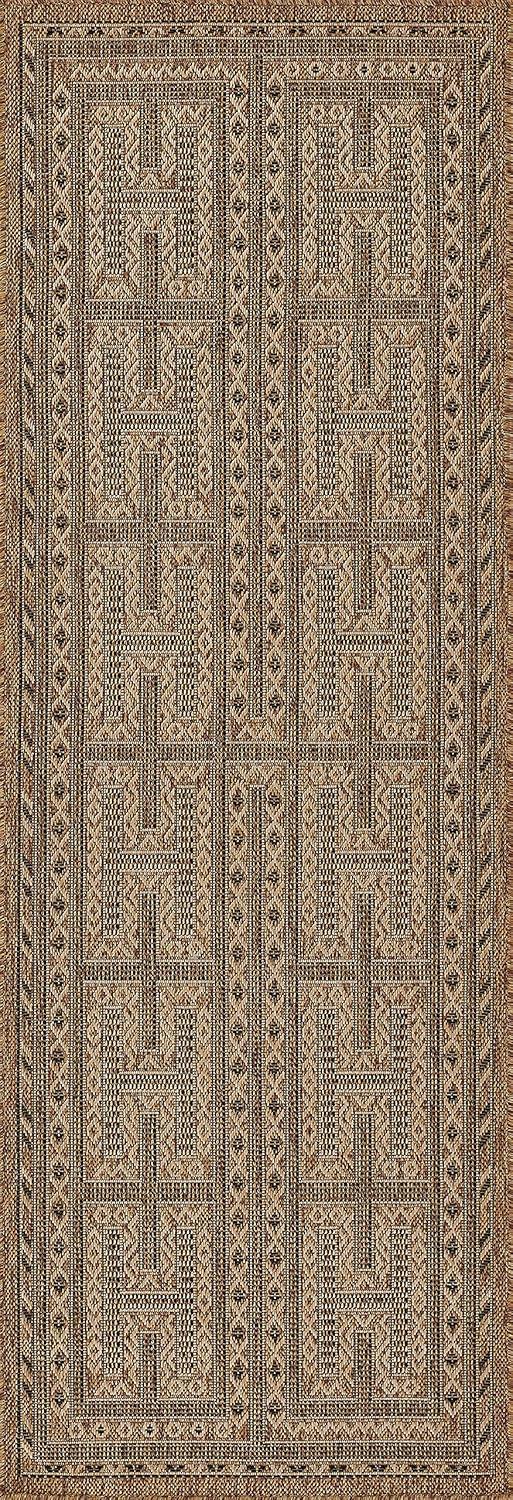 Momeni Hampton Gian Machine Loomed Indoor/Outdoor Rug Natural