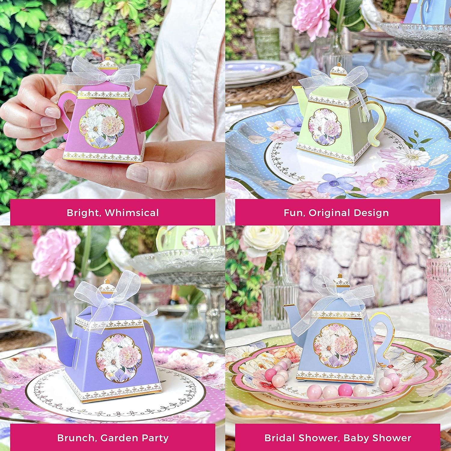 Kate Aspen Tea Time Whimsy Teapot Favor Boxes (Set of 24)