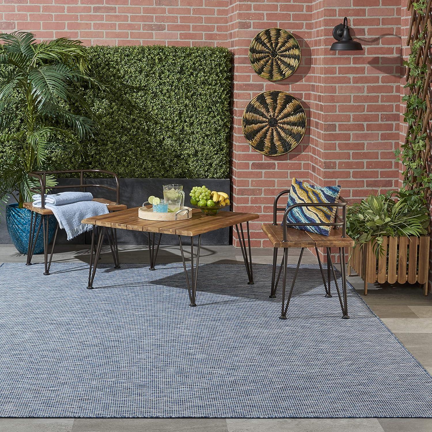 Nourison Positano Solid Indoor Outdoor Rug