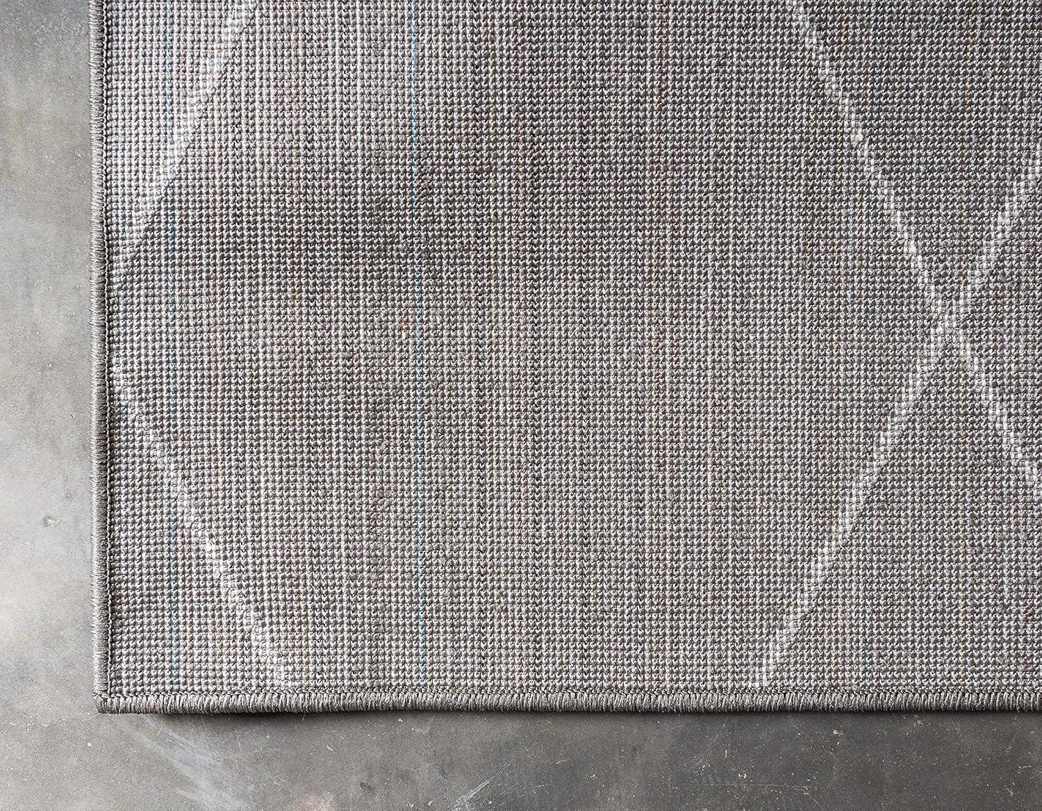 Unique Loom 9' 0 x 12' 0 Trellis Frieze Geometric Dark Gray Area Rug