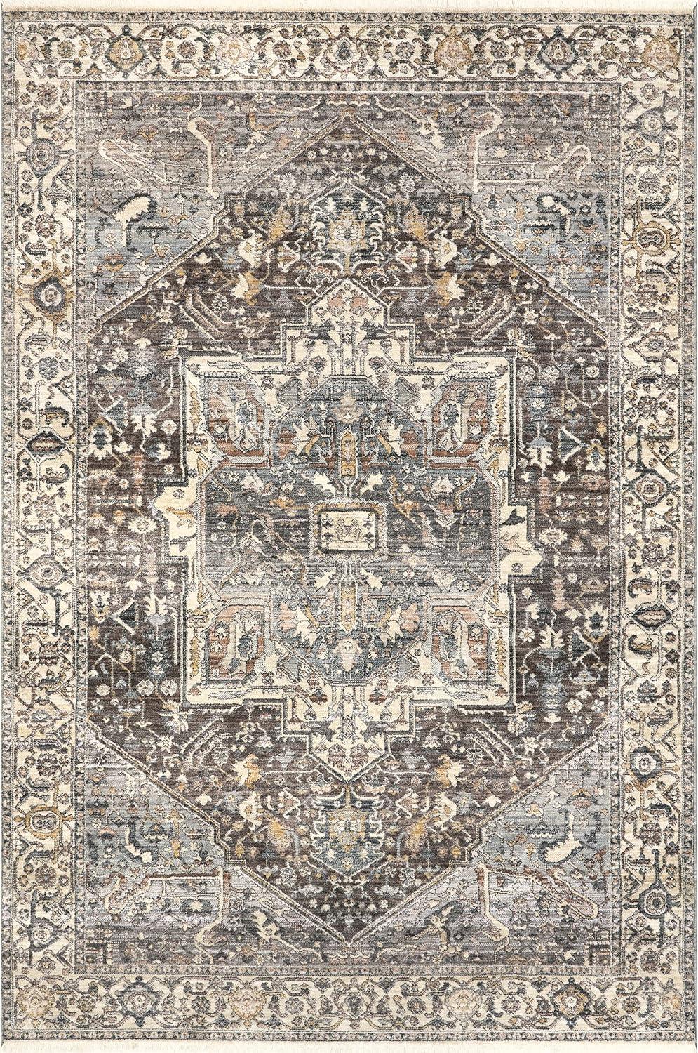 Nuloom Harriet Vintage Medallion Fringe Indoor Area Rug