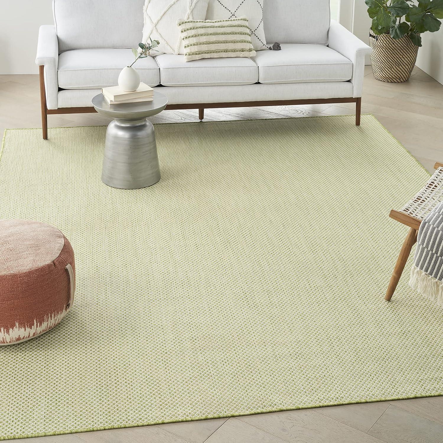 Nourison Courtyard COU01 Indoor/outdoor Area Rug - Ivory Green 7' x 10'