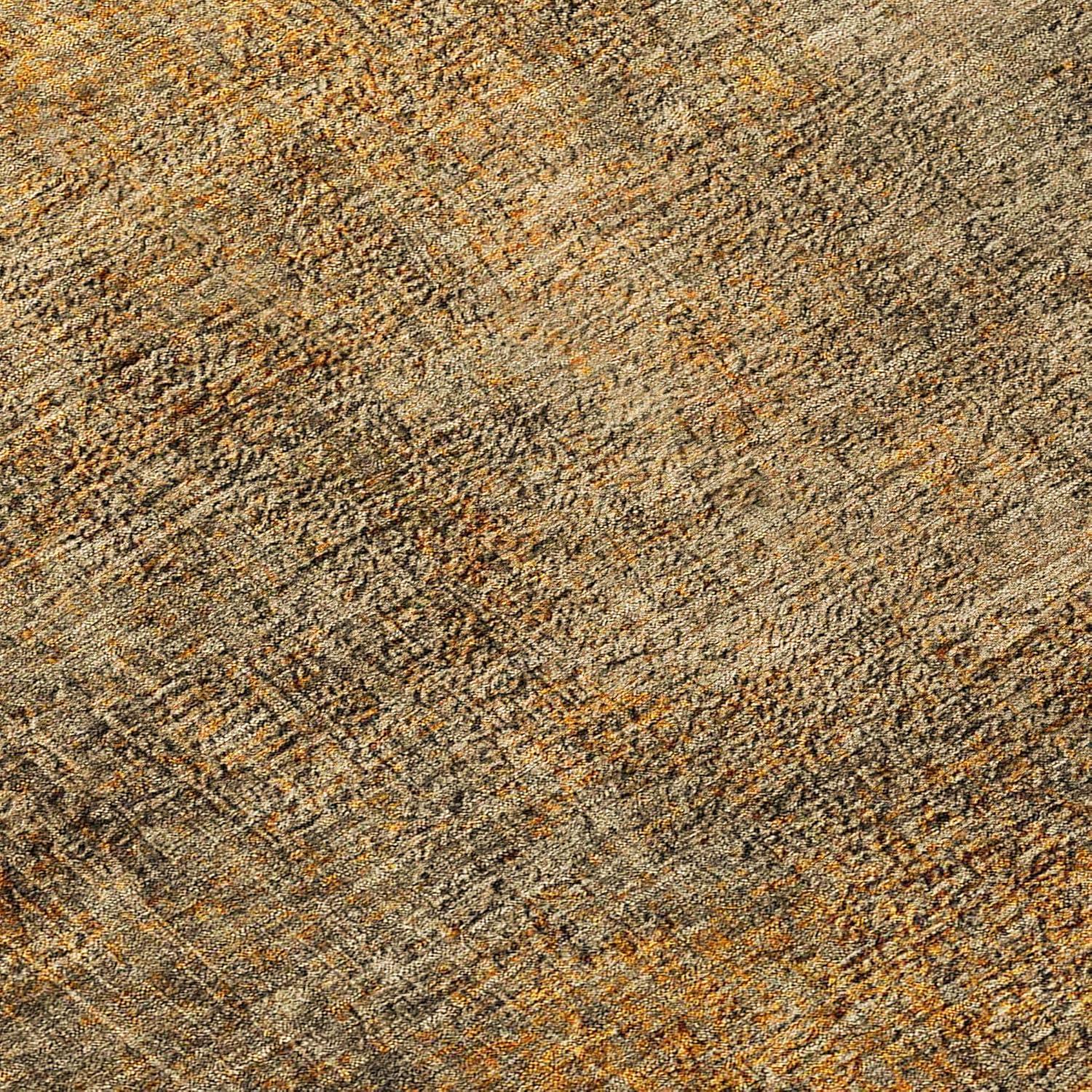 Brown Synthetic Flat Woven Reversible Washable Area Rug