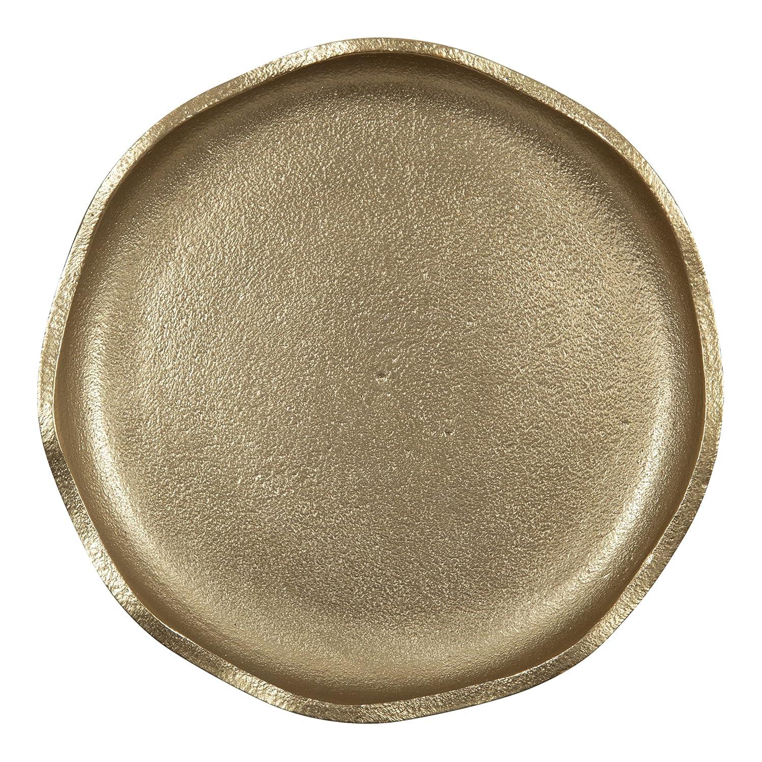 Kate and Laurel Alessia Round Metal Drink Table, 8x8x22, Gold