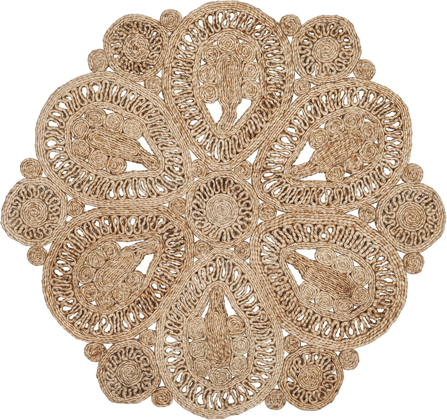 Natural Fiber NF360 Hand Woven Indoor Area Rug - Natural - 3' Round - Safavieh