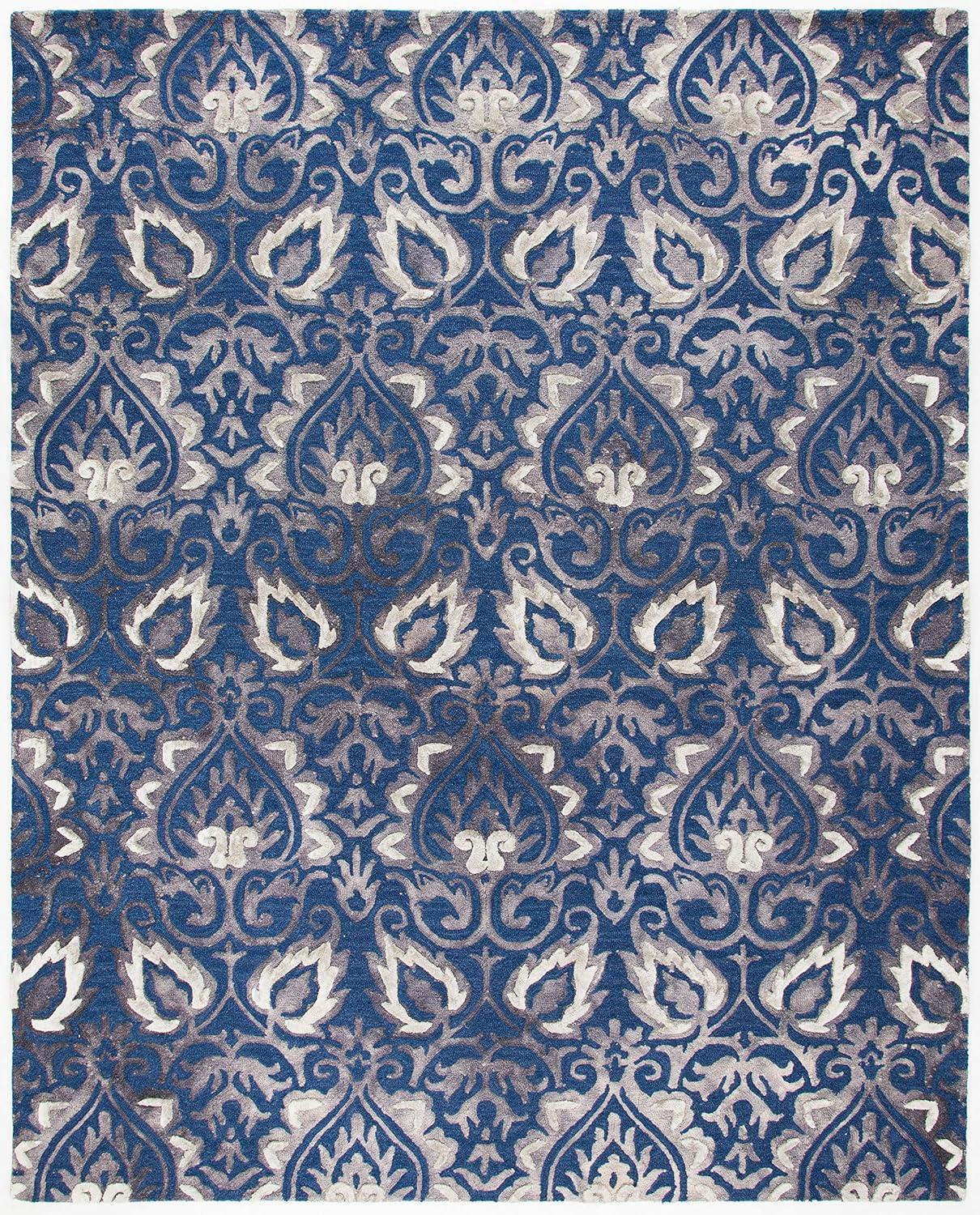 Dip Dye DDY511 Hand Tufted Area Rug - Navy/Grey - 8'x10' - Safavieh.