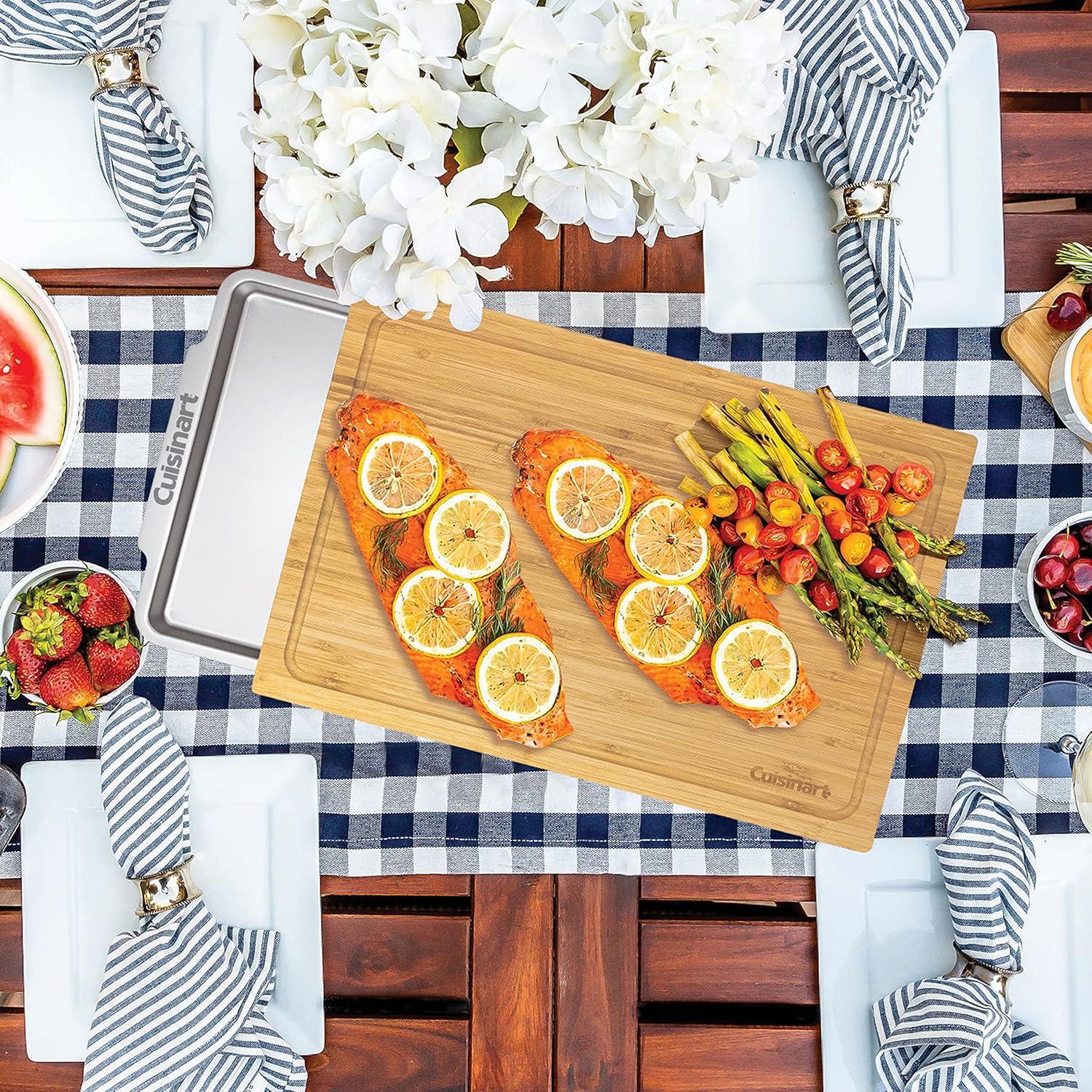 Cuisinart Bamboo Cutting Board with Hidden Tray