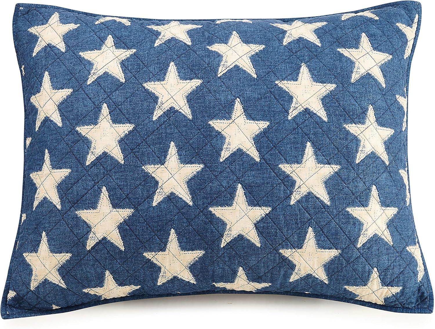 Modern Heirloom Americana Patch 100% Cotton 3-Piece Quilt/Coverlet Set
