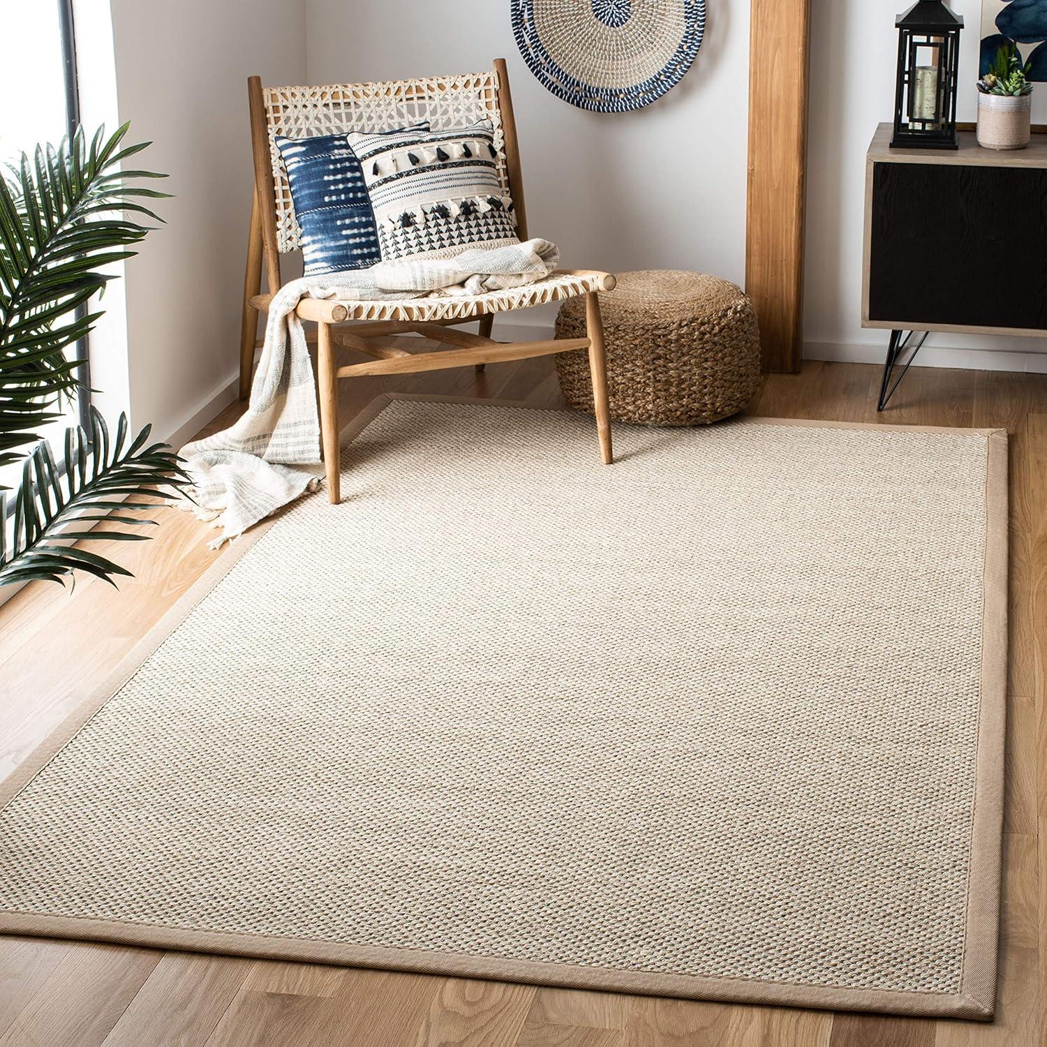 Natural Fiber NF143 Power Loomed Indoor Area Rug - Marble/Linen - 5'x8' - Safavieh