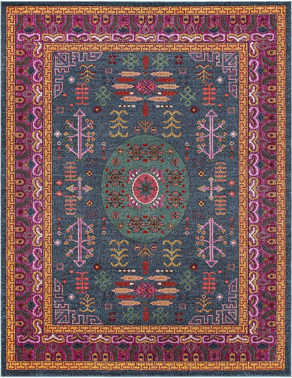 Hauteloom Cleveland Colorful Traditional Area Rug