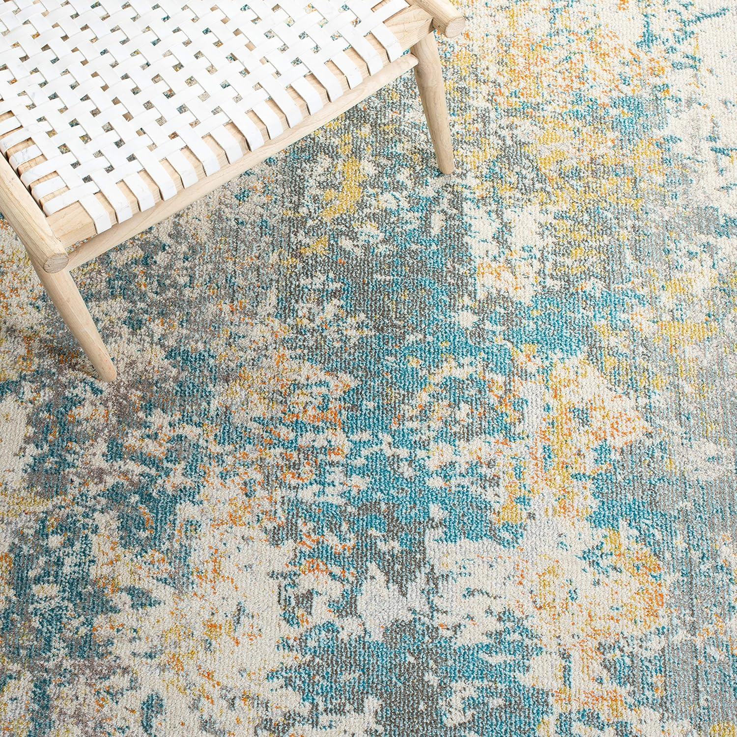 Madison MAD457 Power Loomed Indoor Area Rug - Grey/Blue - 5'3"x7'6" - Safavieh