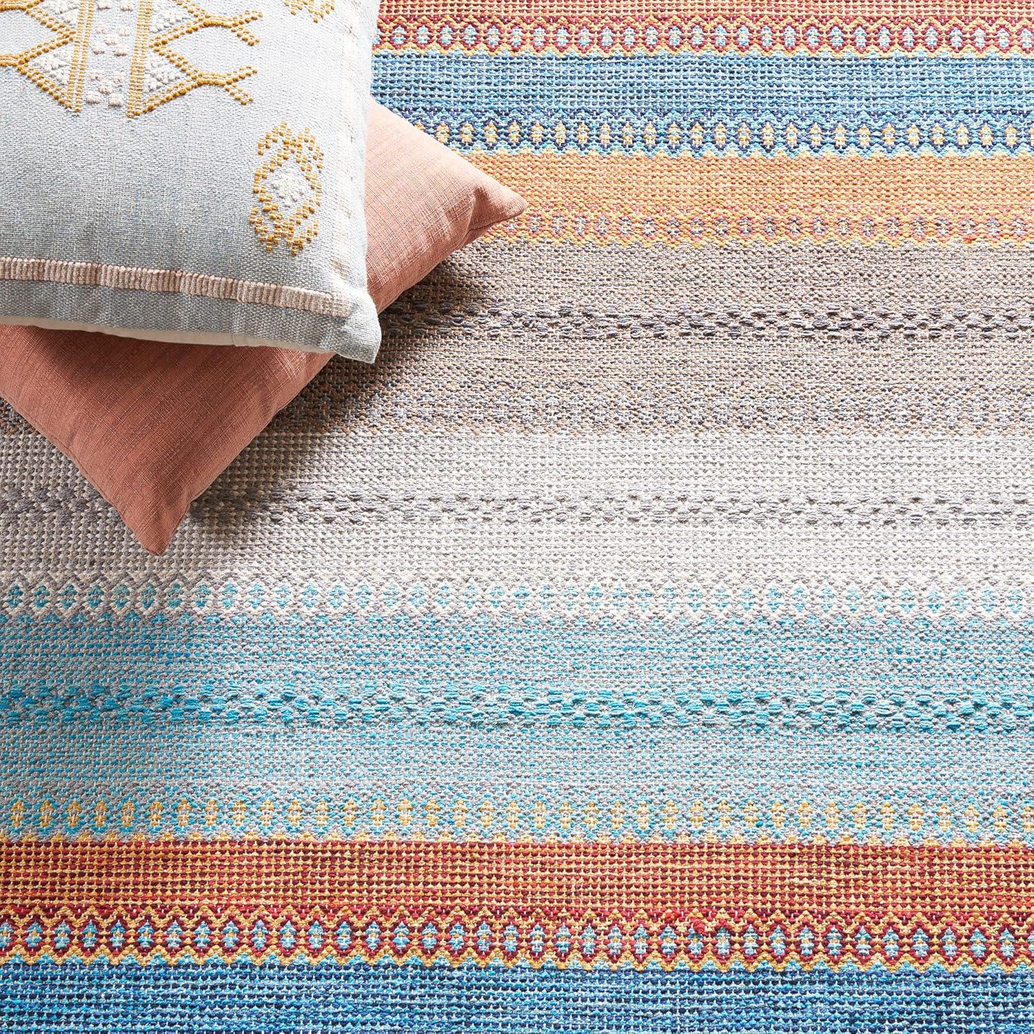 Montauk MTK851 Hand Woven Area Rug - Grey/Orange - 8'x10' - Safavieh.