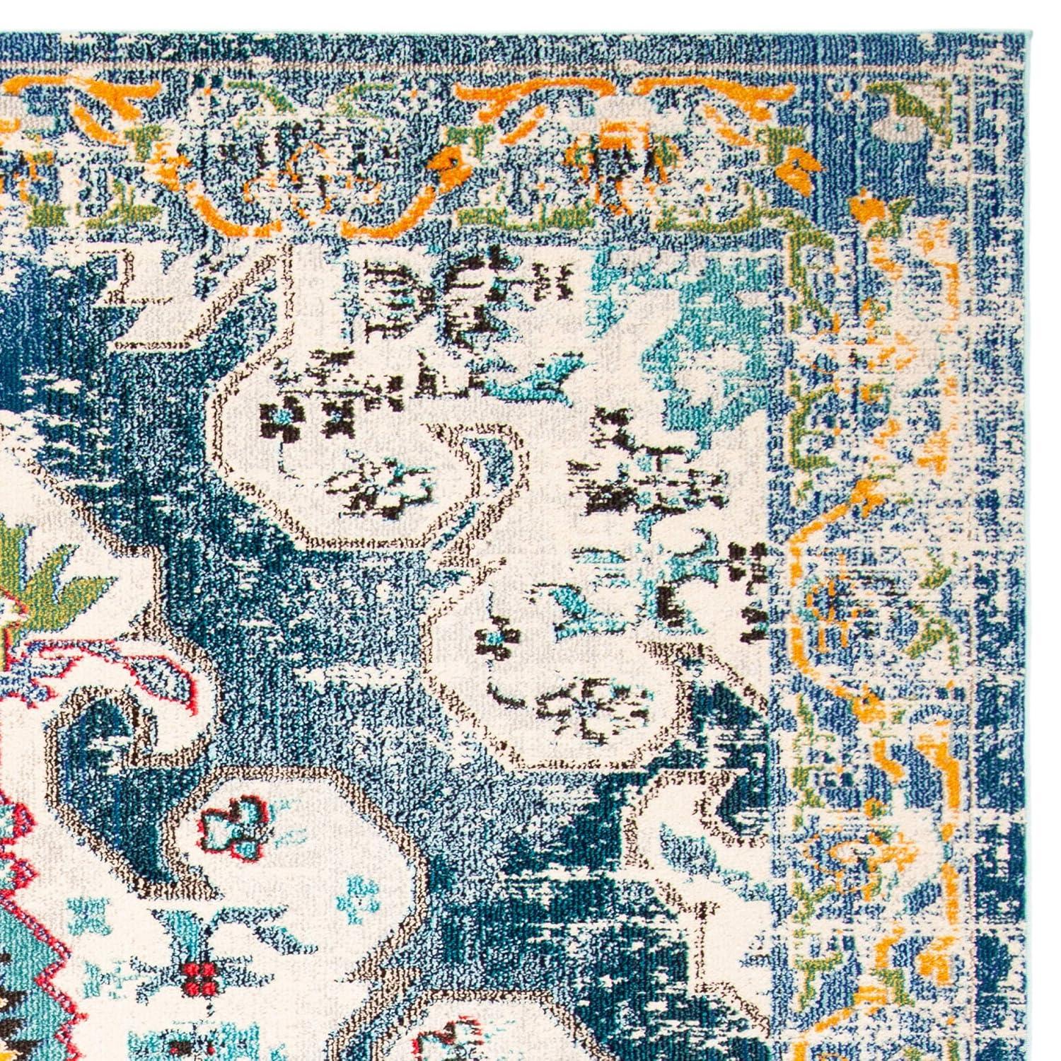 Madison MAD452 Power Loomed Indoor Area Rug - Navy/Grey - 8'x10' - Safavieh.