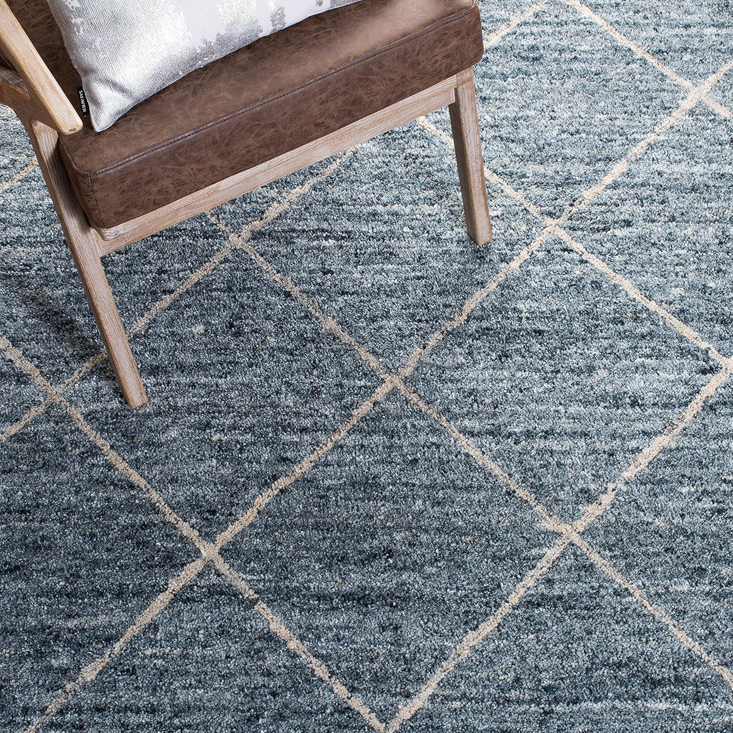 Himalaya HIM423 Handmade Area Rug - 4'x6' - Blue/Gold - Safavieh