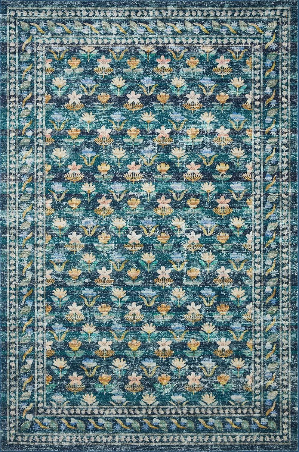 Rifle Paper Co. x Loloi Courtyard Emerald Area Rug feat. CloudPile