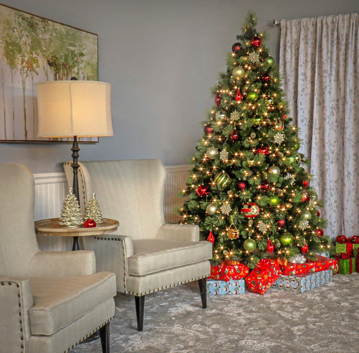 7.5' Prelit Carolina Pine Artificial Christams Tree Clear Lights - National Tree Company
