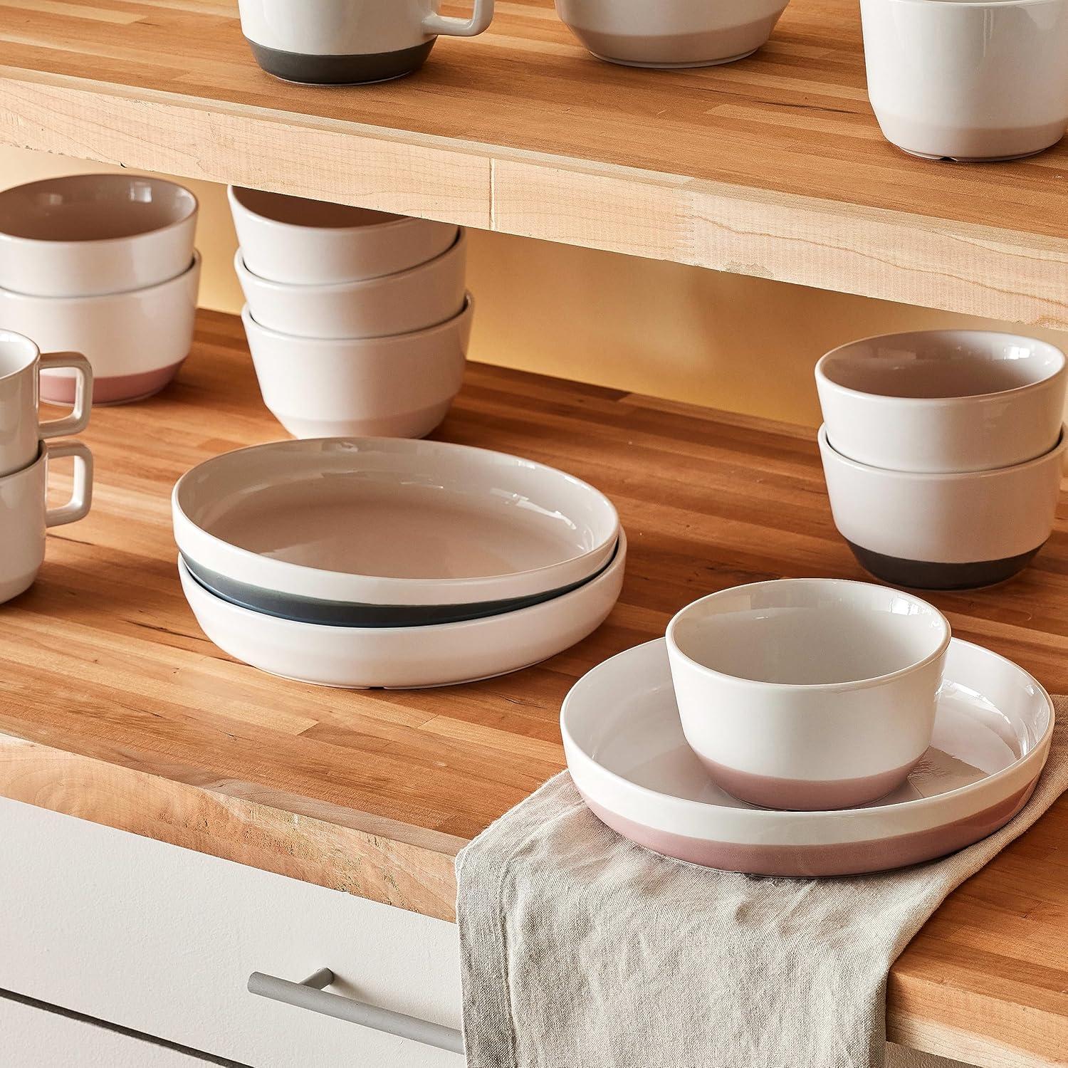 Austin Libbey 28-Ounce Porcelain Soup Salad Bowl, Set Of 4