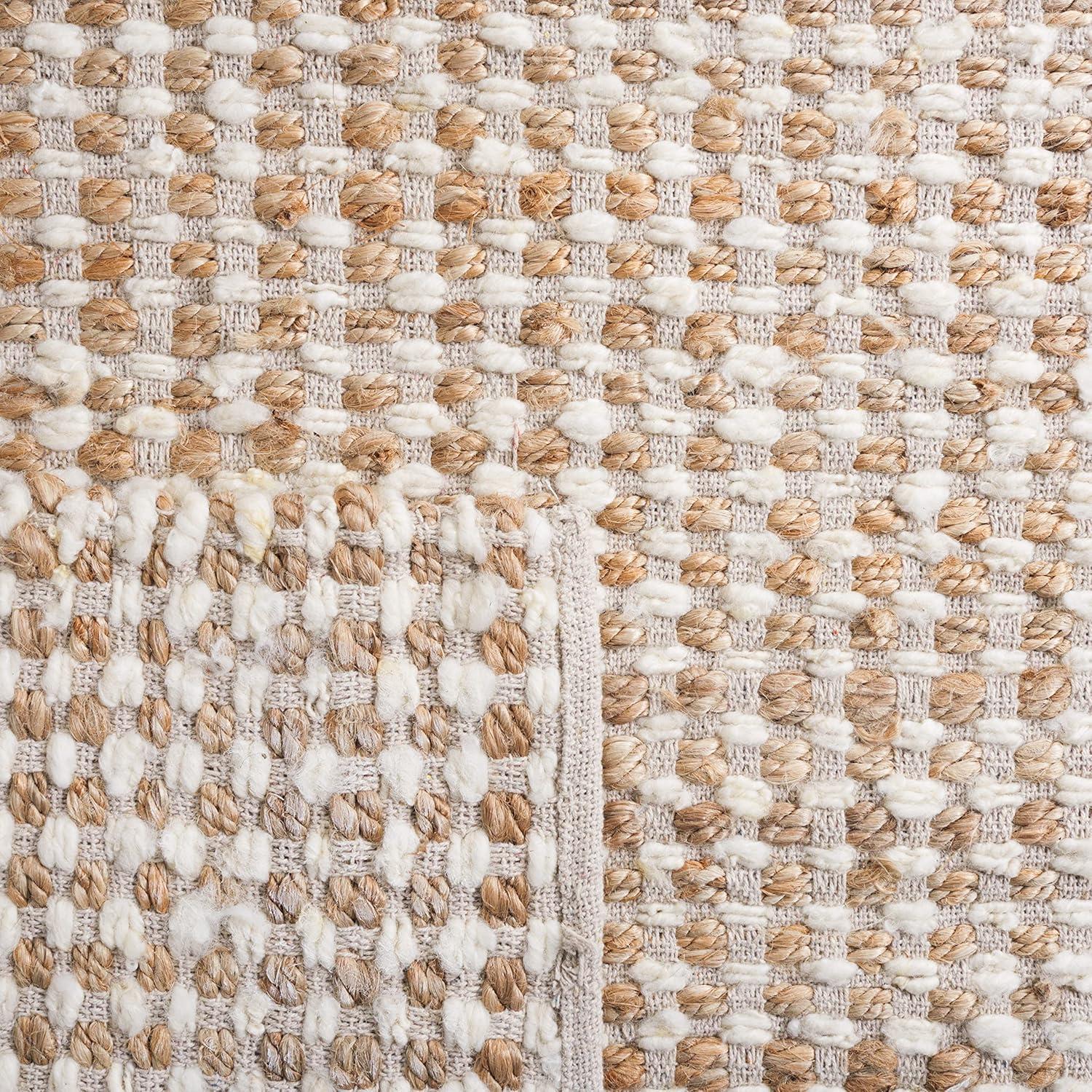 Natura NAT349 Flat Weave Indoor Area Rug - Beige/Ivory - 6'x6' - Safavieh