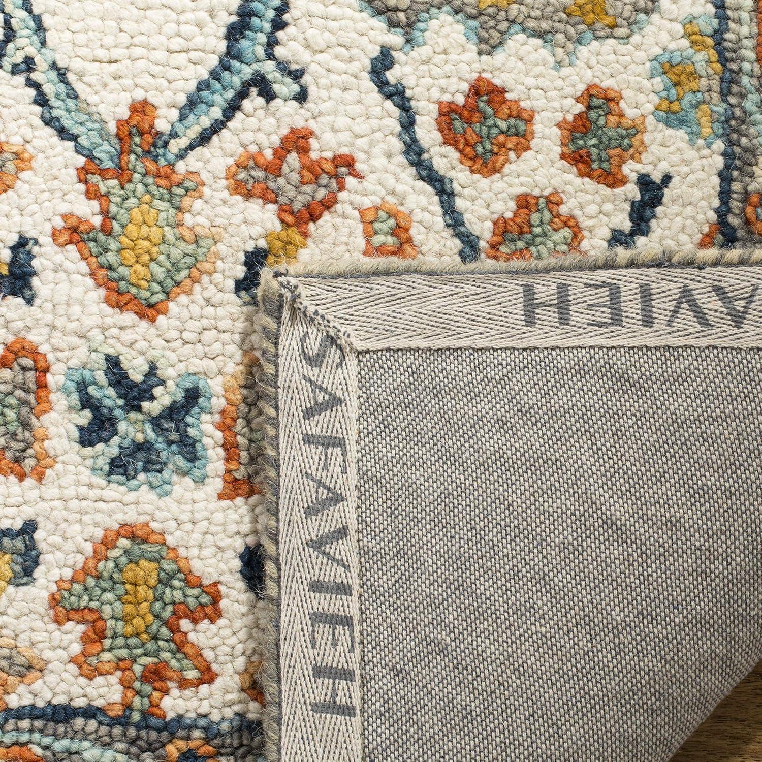 Aspen APN308 Hand Tufted Indoor Area Rug - Ivory/Blue - 4'x6' - Safavieh